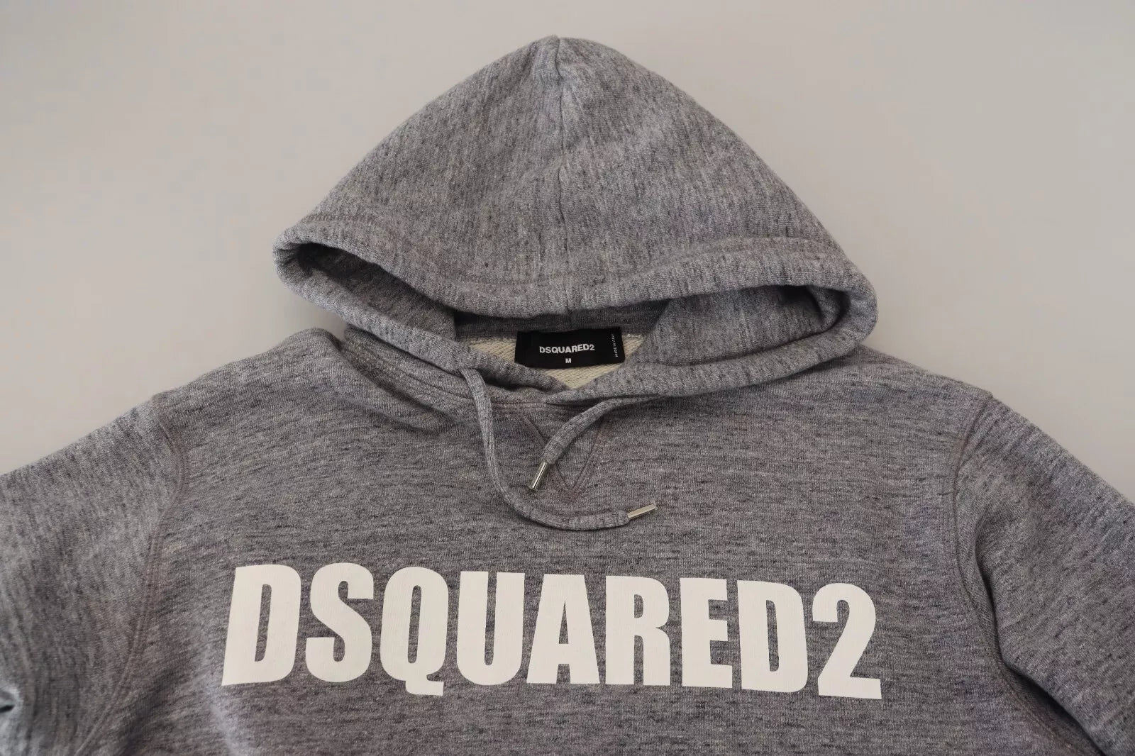 Dsquared² Gray Cotton Hooded Logo Print Men Pullover Sweater | Regal Royce