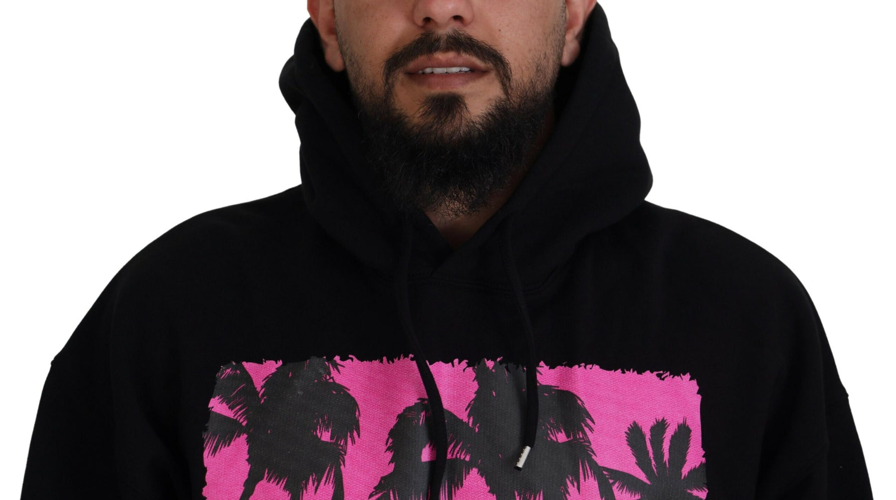 Dsquared² Black Cotton Hooded Printed Men Pullover Sweater | Regal Royce