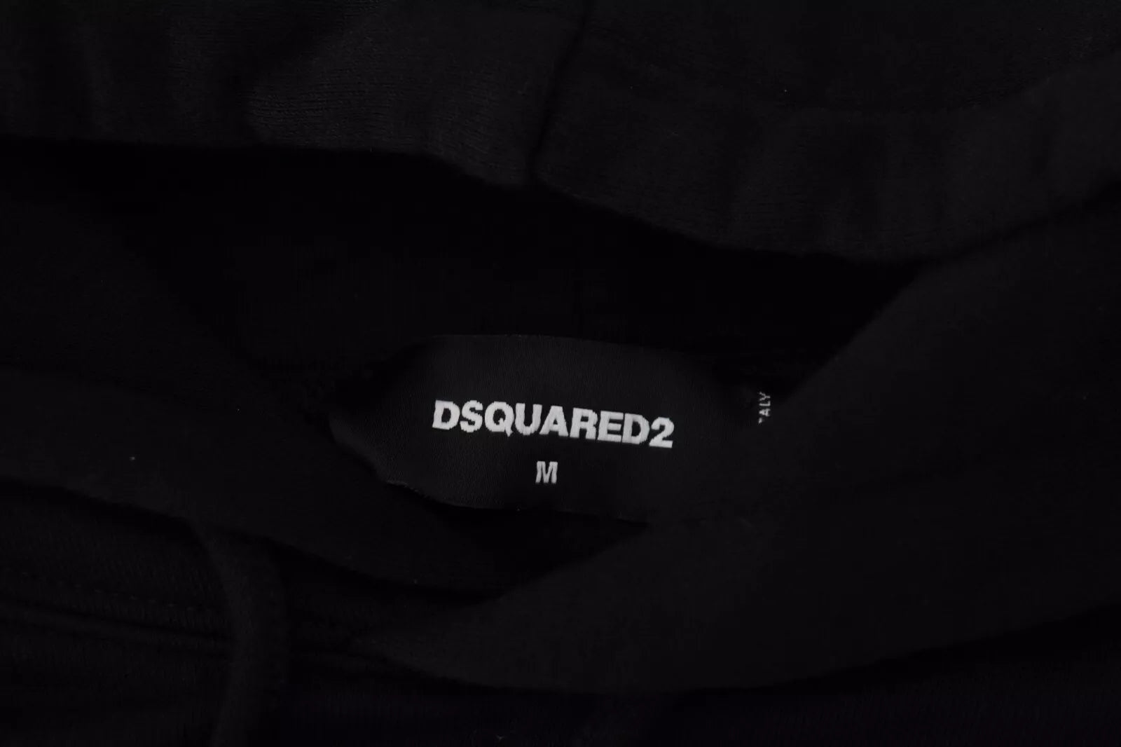 Dsquared² Black Cotton Hooded Printed Men Pullover Sweater | Regal Royce