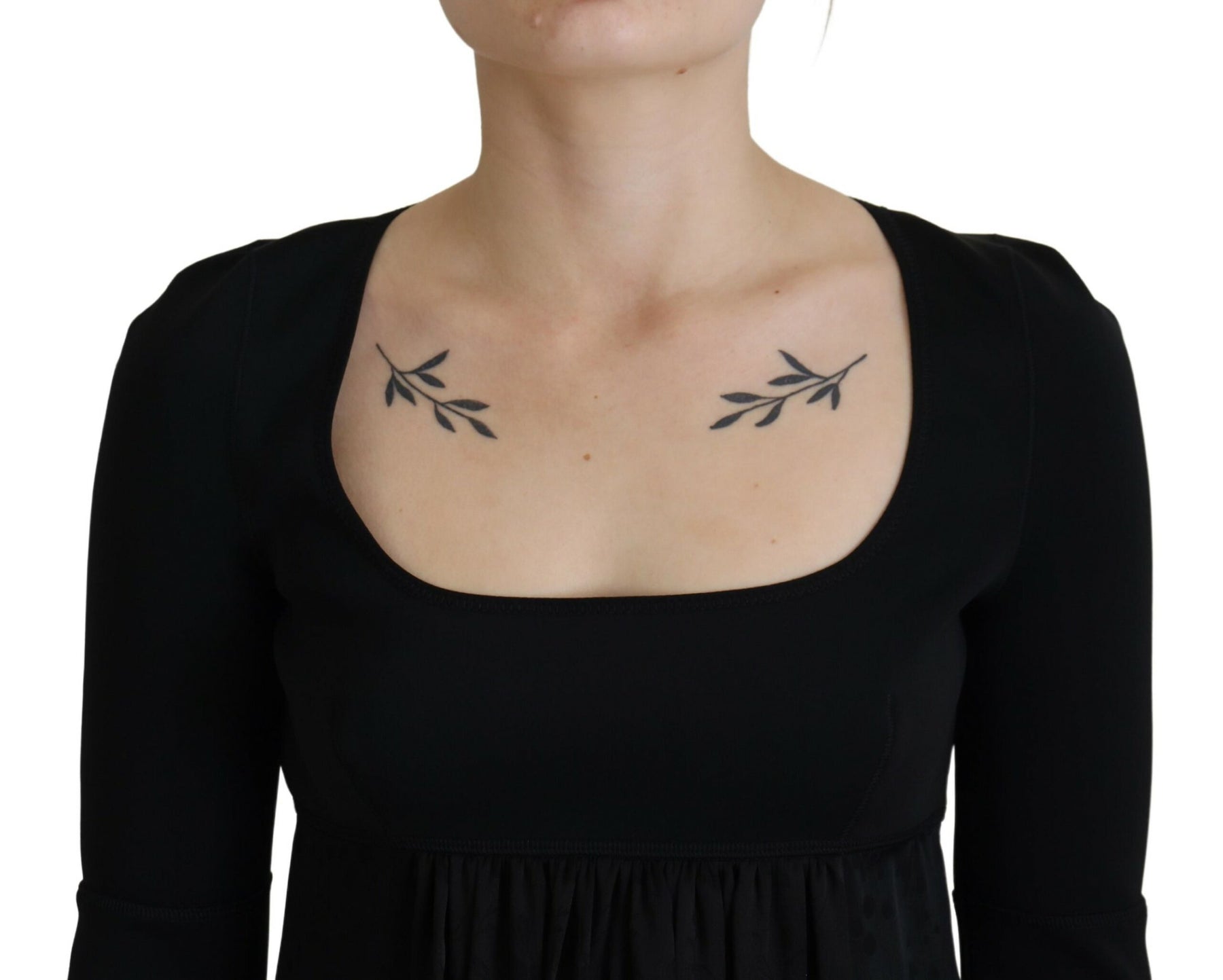 Dsquared² Black Acetate Short Sleeves A-line Sheath Dress | Regal Royce