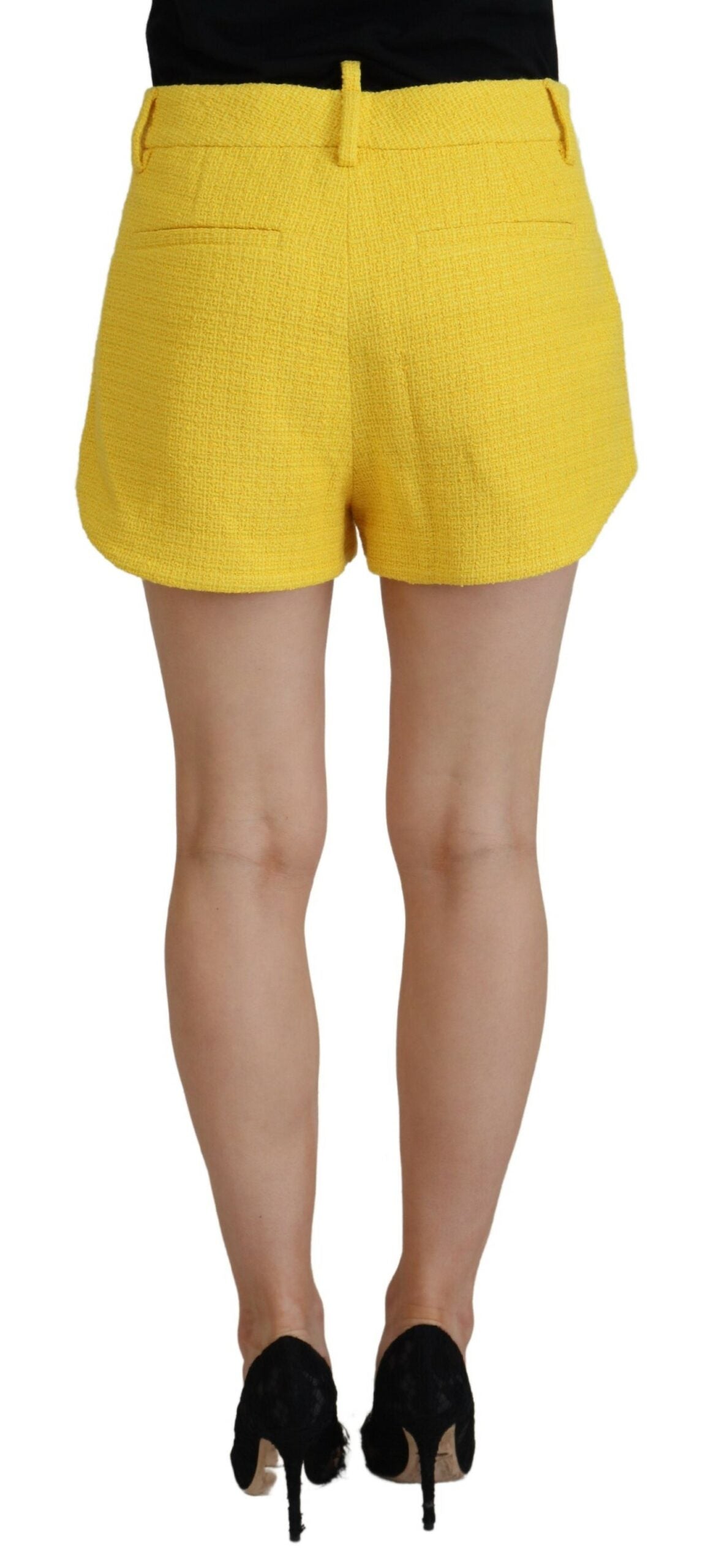 Dsquared² Yellow Peak Double Breasted Suit Blazer Short Set | Regal Royce