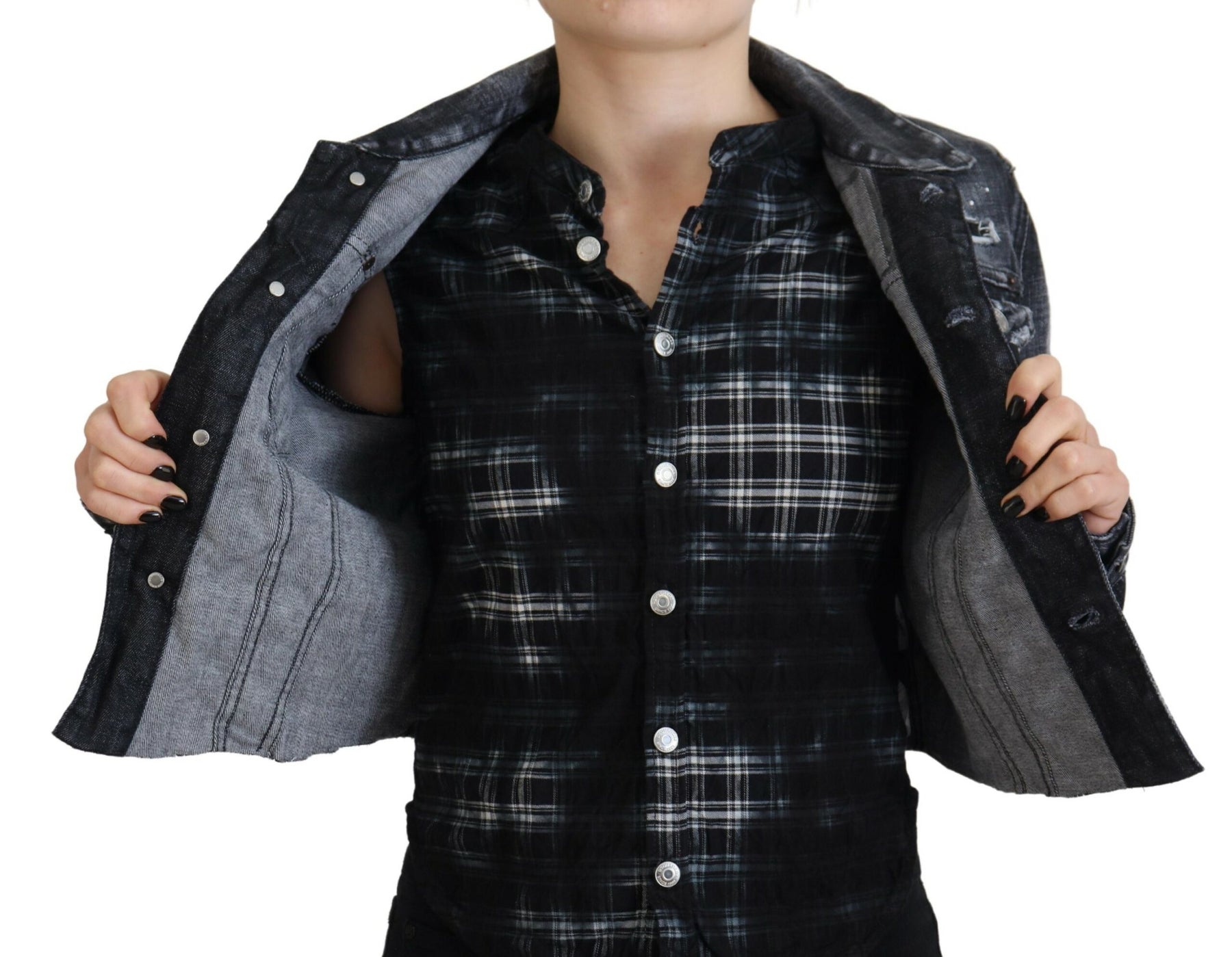 Dsquared² Gray Washed Cotton Distressed Denim Jacket | Regal Royce