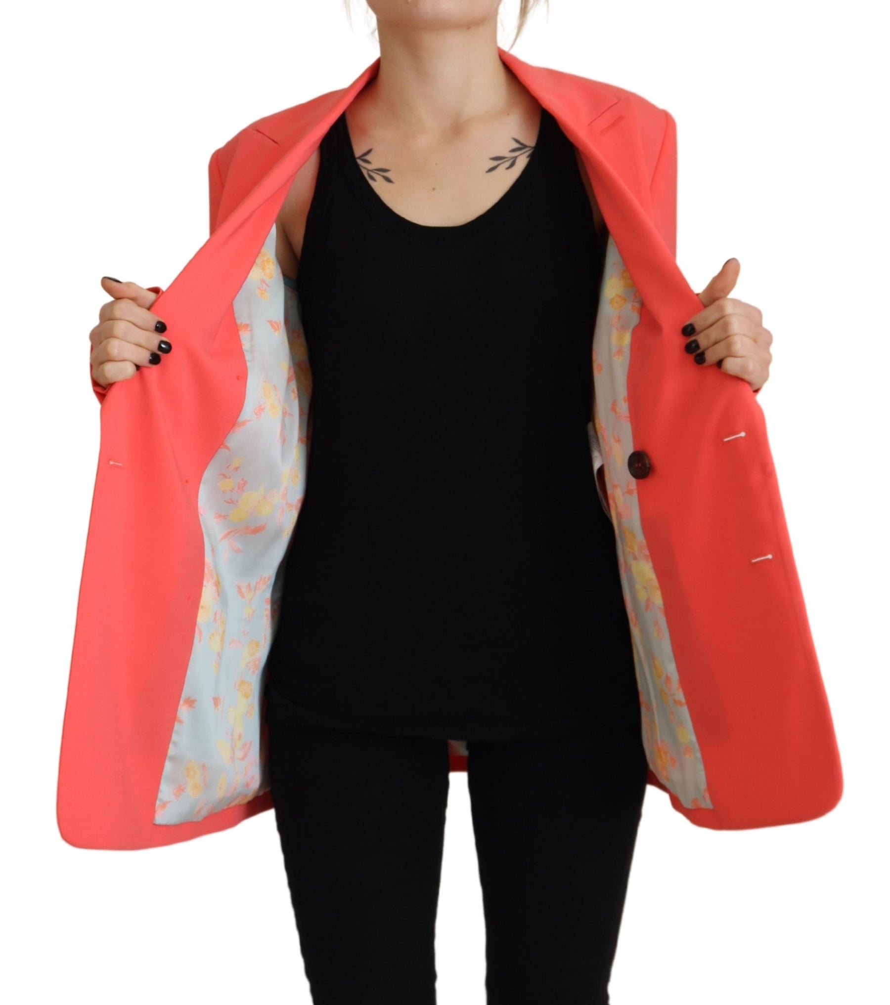 Dsquared² Pink Double Breasted Coat Blazer Jacket | Regal Royce