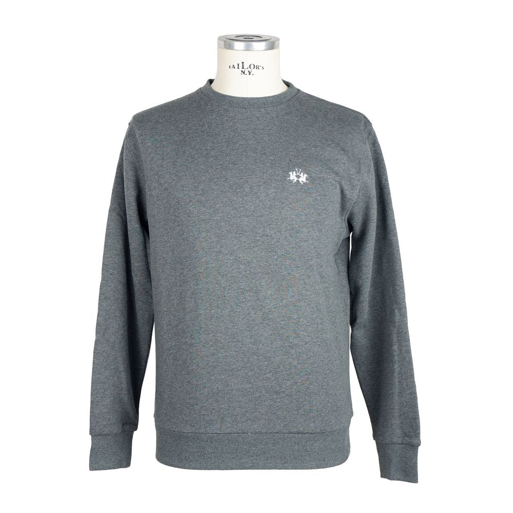 La Martina Gray Cotton Sweatshirt