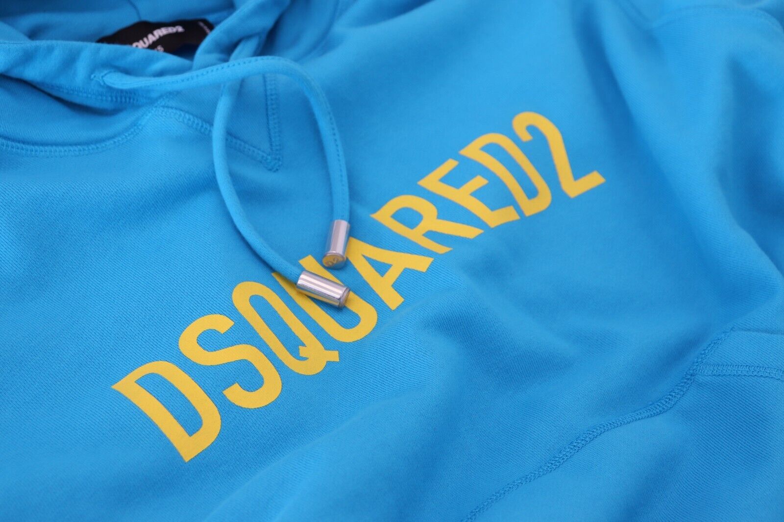 Dsquared² Blue Logo Print Cotton Hoodie Sweatshirt Sweater | Regal Royce