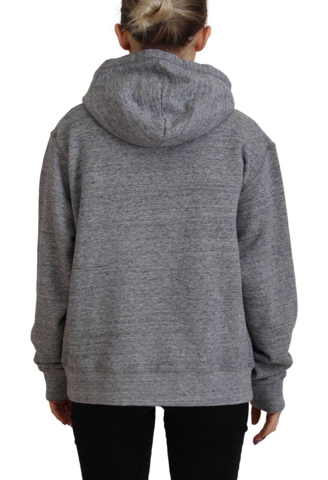 Dsquared² Gray Logo Print Cotton Hoodie Sweatshirt Sweater | Regal Royce