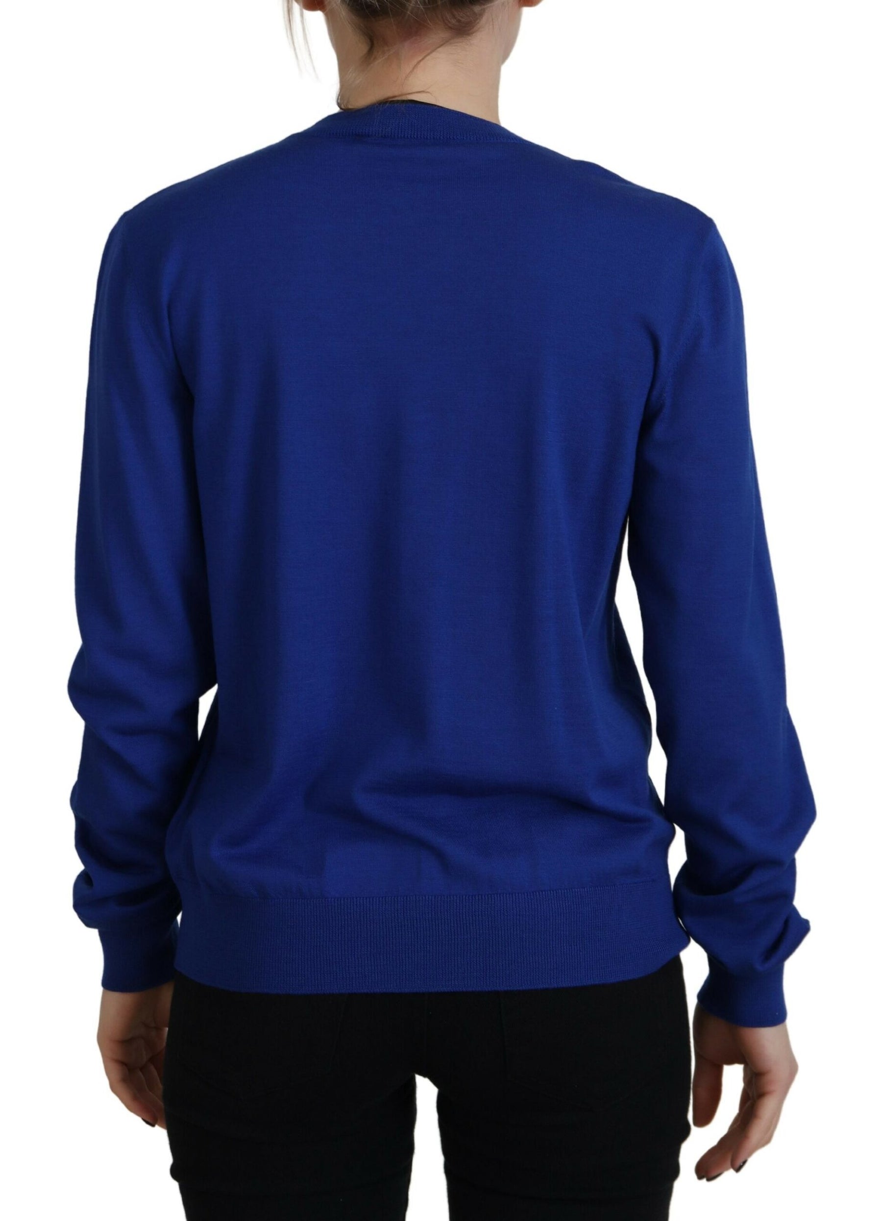 Dsquared² Blue Long Sleeve Crew Neck Casual Sweater | Regal Royce