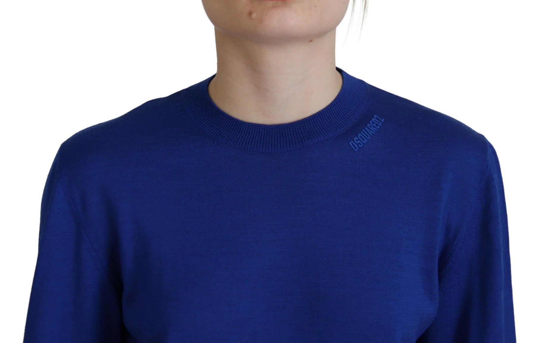 Dsquared² Blue Long Sleeve Crew Neck Casual Sweater | Regal Royce