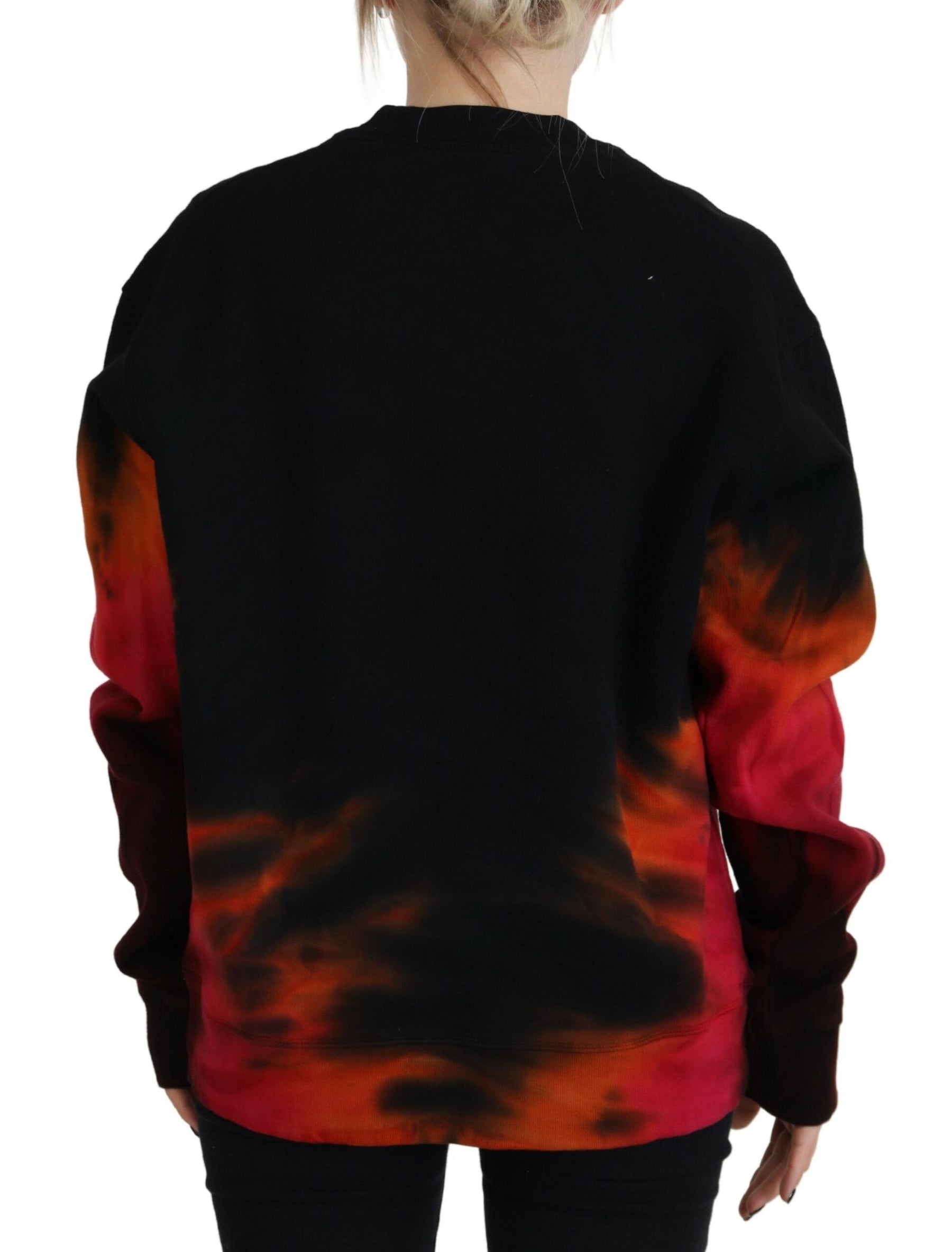 Dsquared² Black Tie Dye Logo Print Women Long Sleeve Sweater | Regal Royce