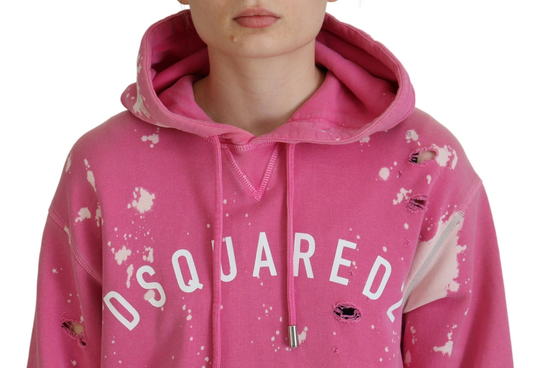 Dsquared² Pink Logo Print Cotton Hoodie Sweatshirt Sweater | Regal Royce