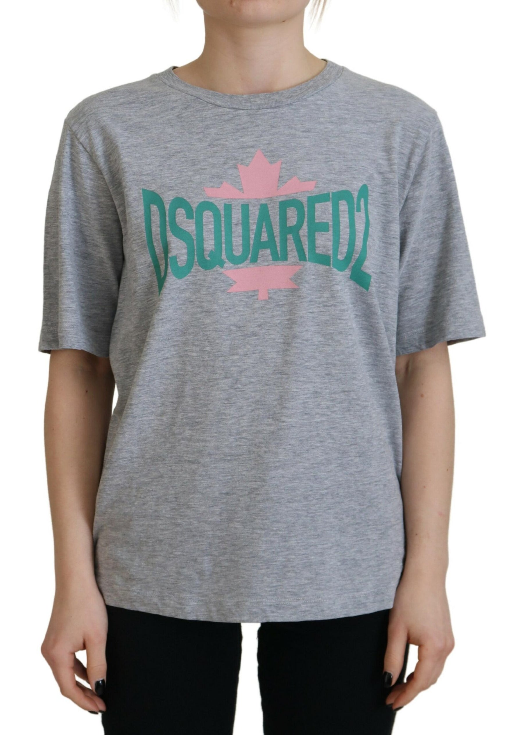 Dsquared² Gray Logo Cotton Crewneck Short Sleeve Tee T-shirt | Regal Royce