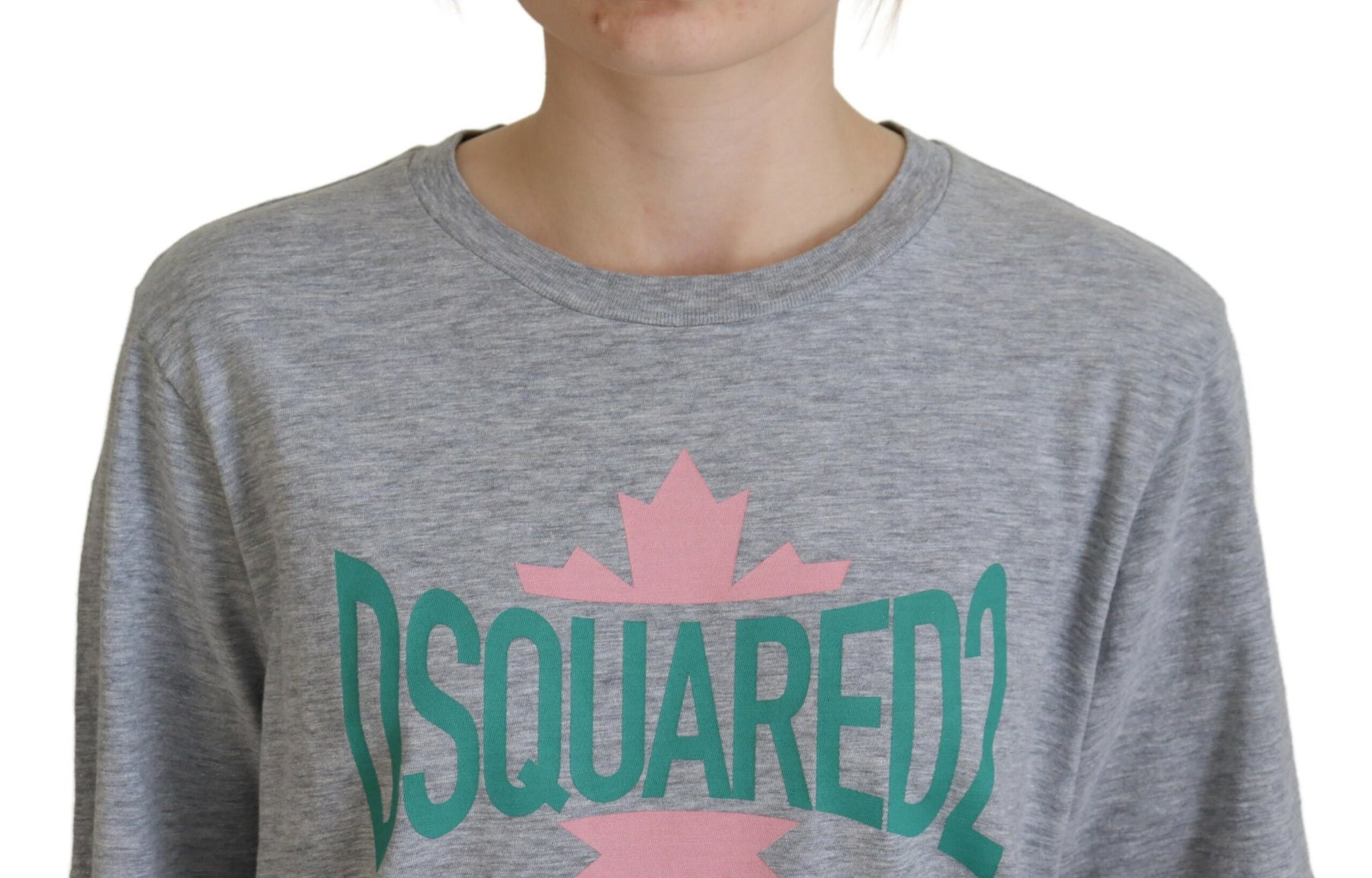 Dsquared² Gray Logo Cotton Crewneck Short Sleeve Tee T-shirt | Regal Royce