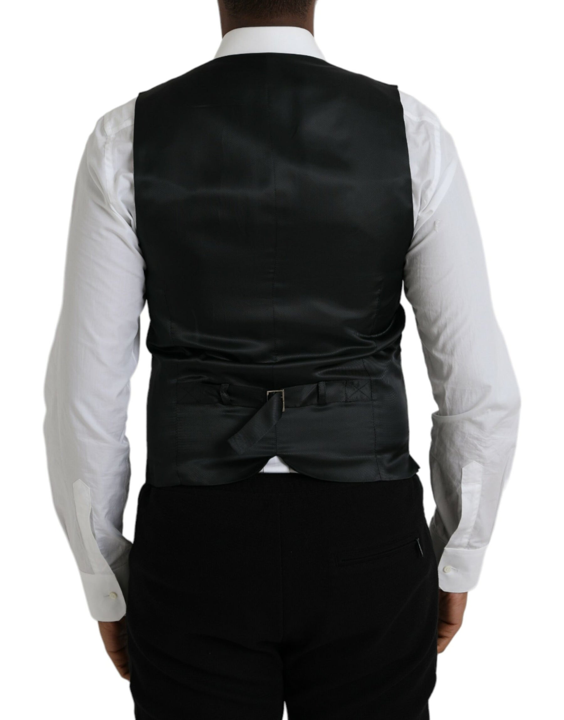Dolce & Gabbana Gray Wool Formal Dress Waistcoat Vest | Regal Royce