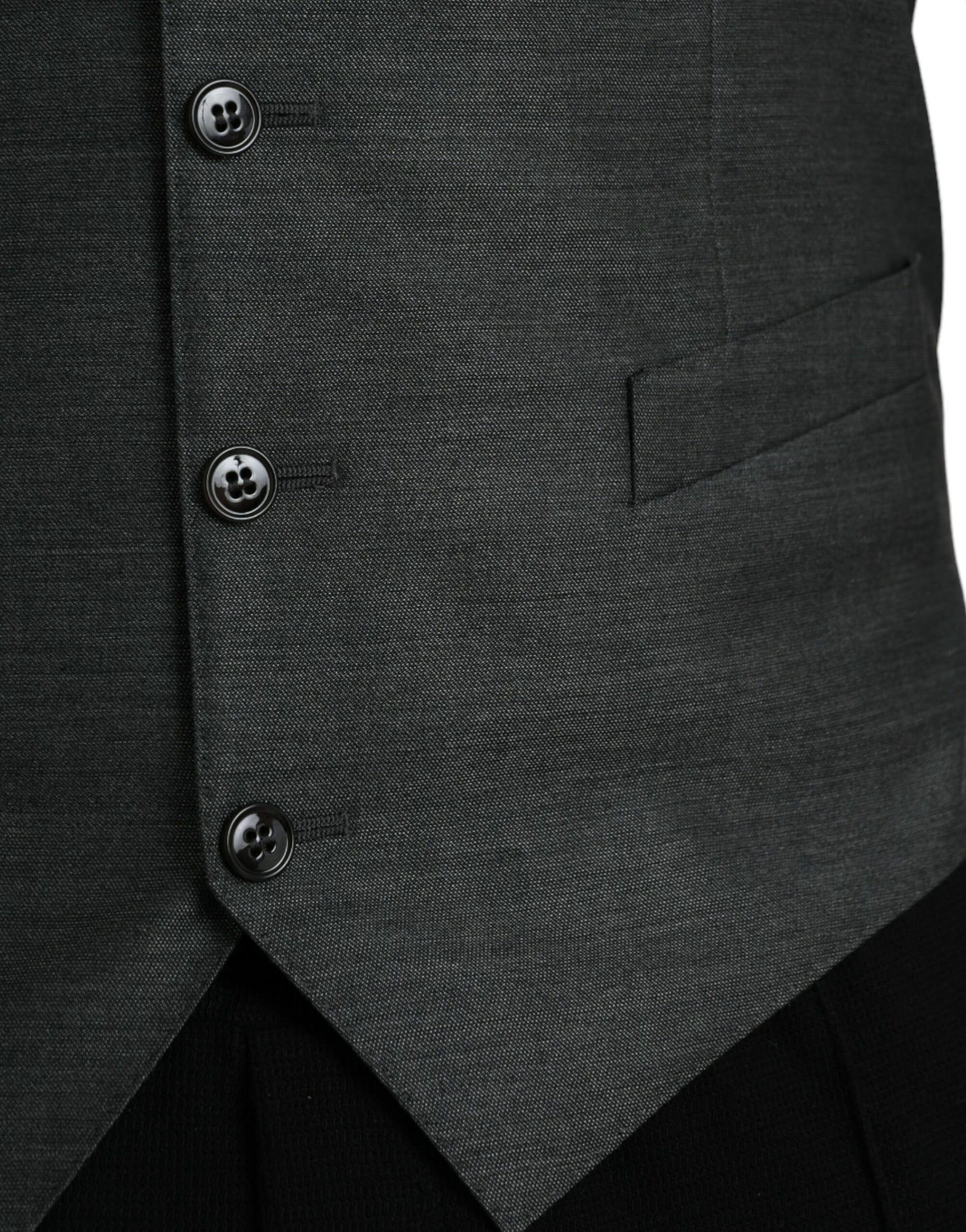 Dolce & Gabbana Gray Wool Formal Dress Waistcoat Vest | Regal Royce
