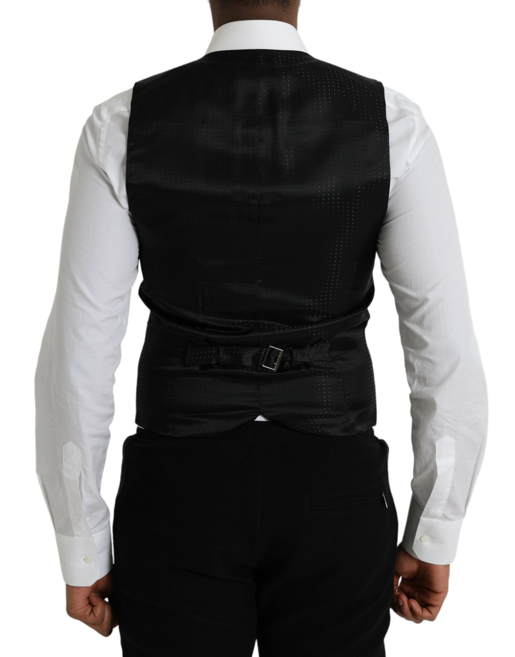 Dolce & Gabbana Maroon Satin Silk Waistcoat Dress Formal Vest | Regal Royce