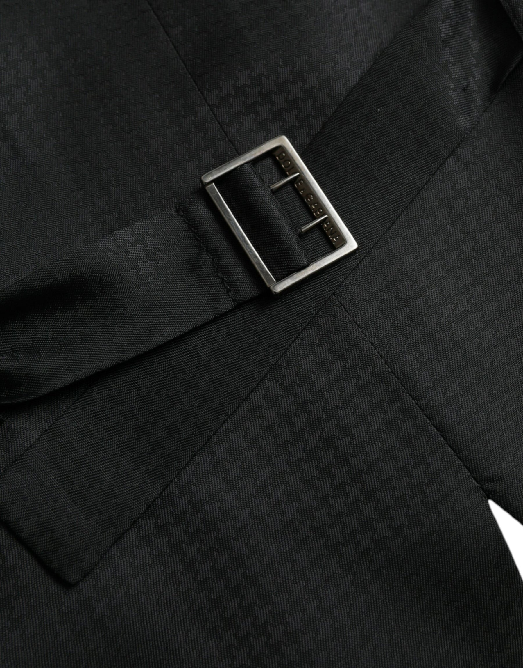 Dolce & Gabbana Black Wool Waistcoat Dress Formal Vest | Regal Royce