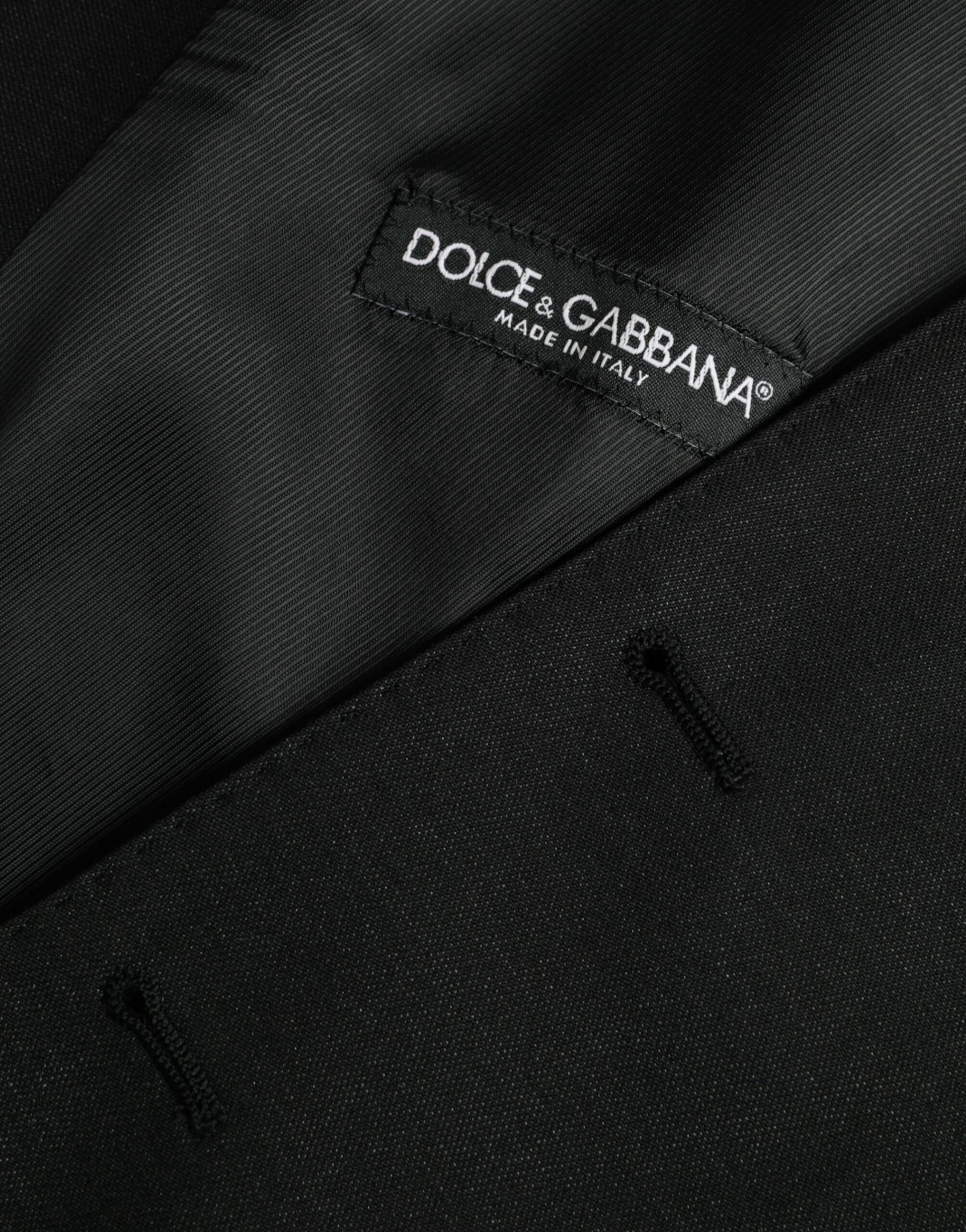 Dolce & Gabbana Black Wool Waistcoat Dress Formal Vest | Regal Royce