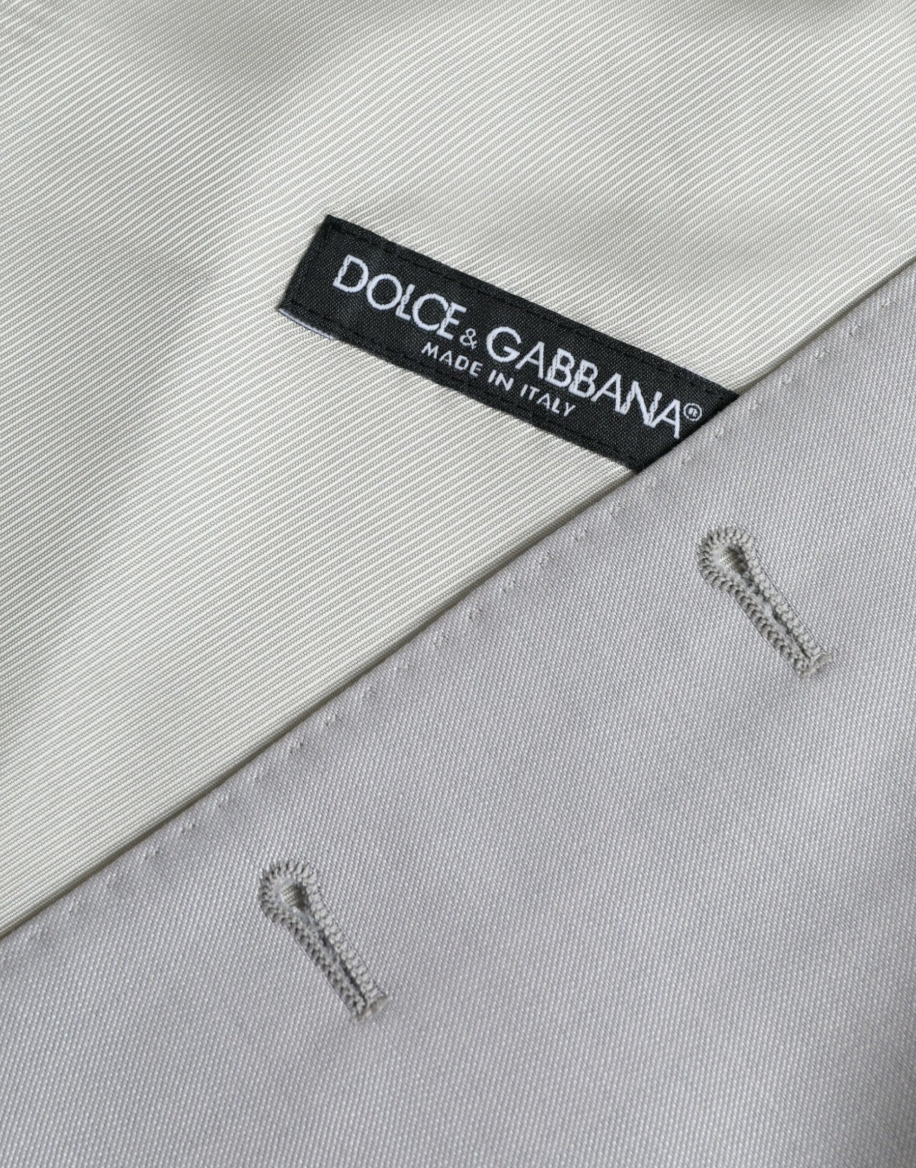 Dolce & Gabbana Light Gray Wool Formal Dress Waistcoat Vest | Regal Royce