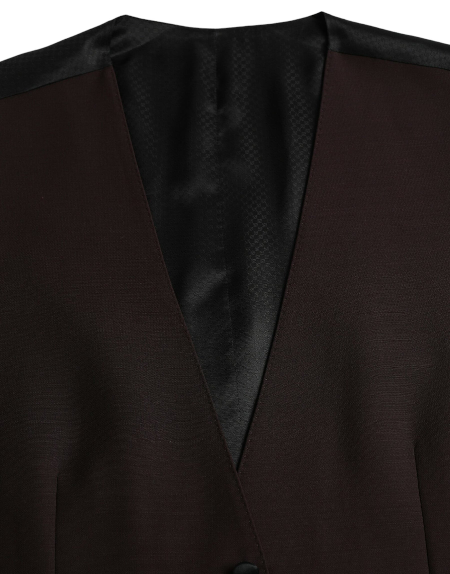 Dolce & Gabbana Brown Wool Waistcoat Dress Formal Vest | Regal Royce