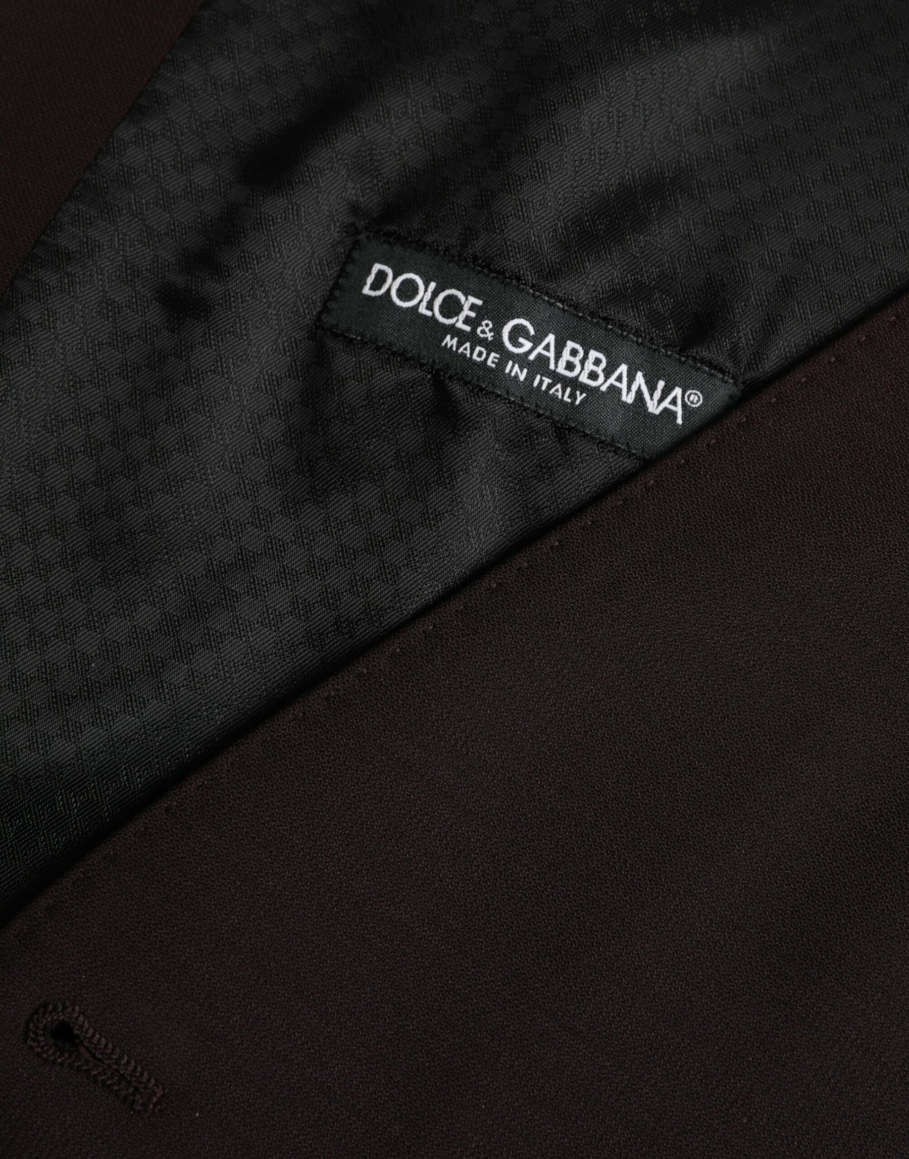 Dolce & Gabbana Brown Wool Waistcoat Dress Formal Vest | Regal Royce