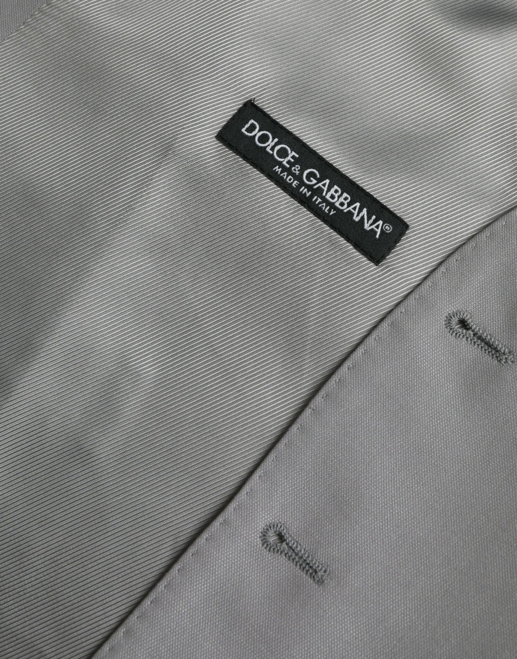Dolce & Gabbana Light Gray Wool Formal Dress Waistcoat Vest | Regal Royce