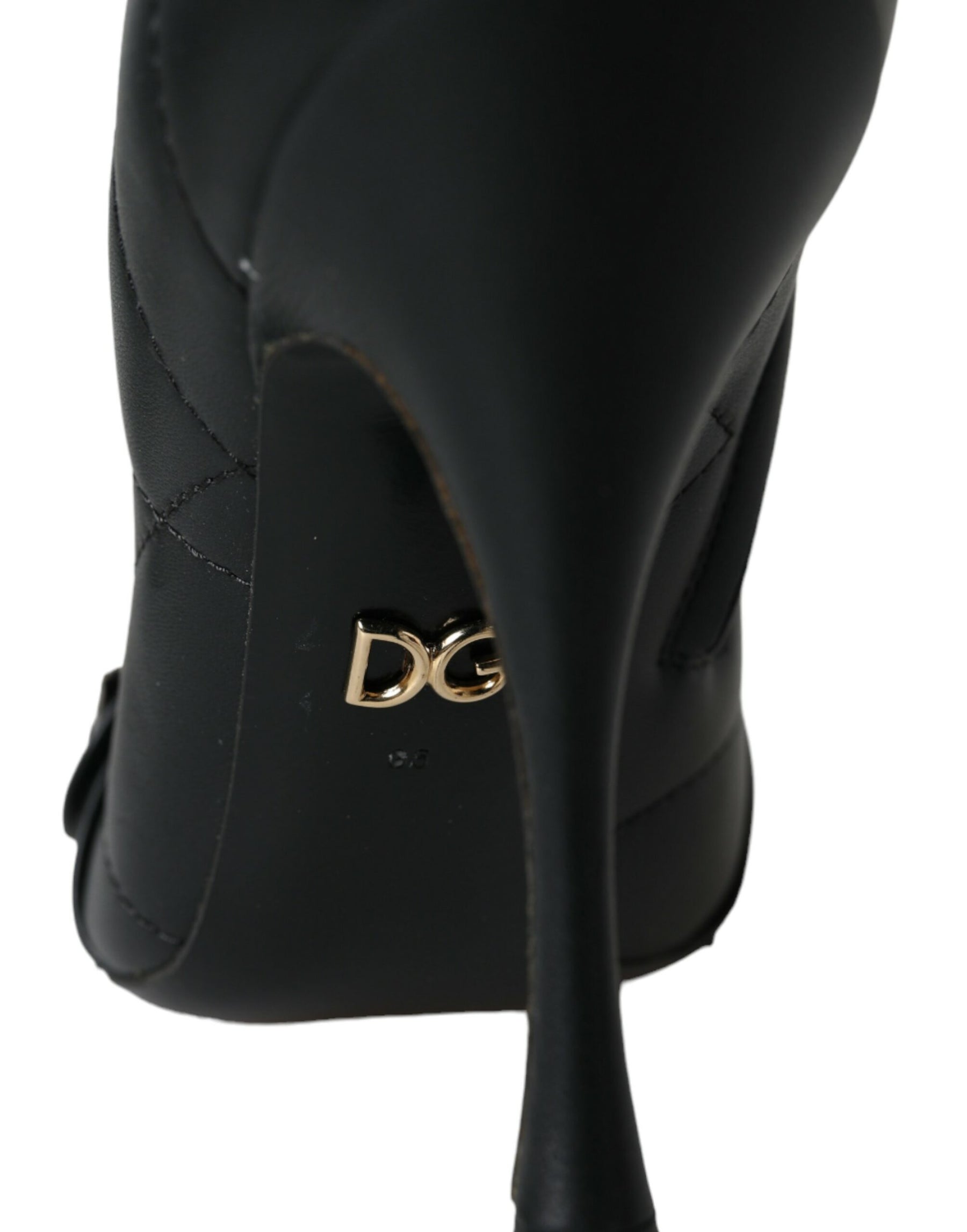 Dolce & Gabbana Black Devotion Quilted Buckled Boots Shoes | Regal Royce