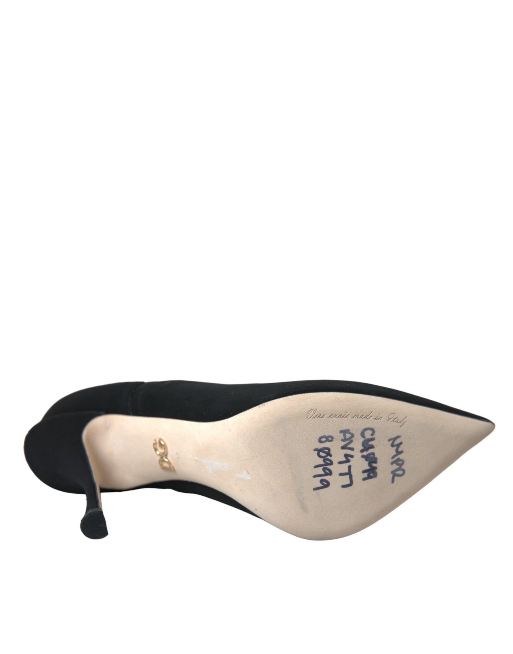 Dolce & Gabbana Black Stiletto Heels Mid Calf Boots Shoes | Regal Royce