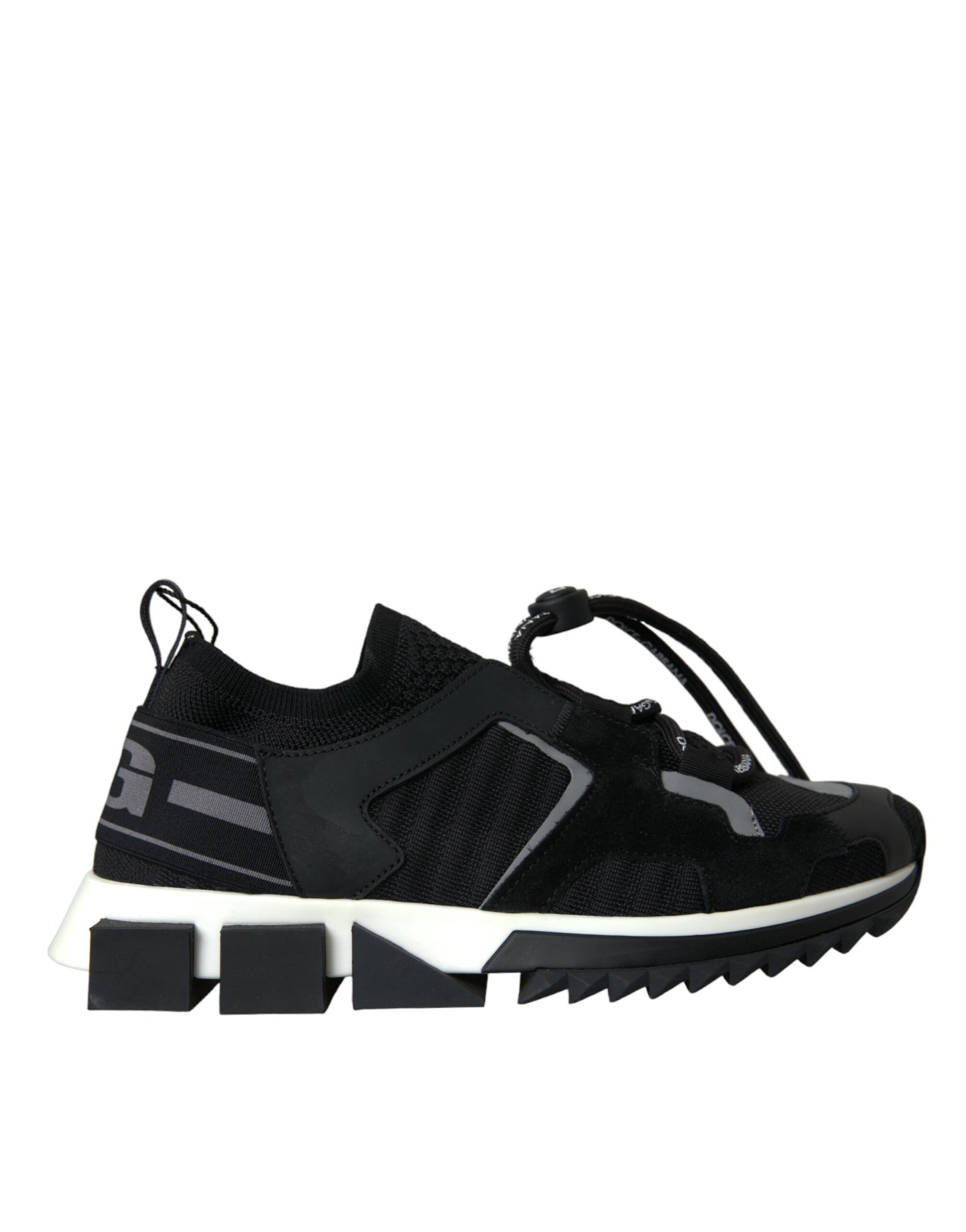 Dolce & Gabbana Black Mesh Sorrento Trekking Sneakers Shoes | Regal Royce