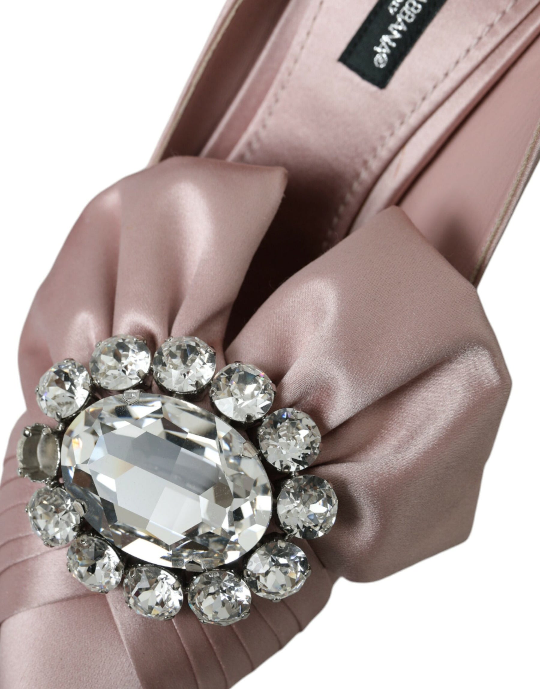 Dolce & Gabbana Pink Satin Crystal High Heels Pumps Shoes | Regal Royce