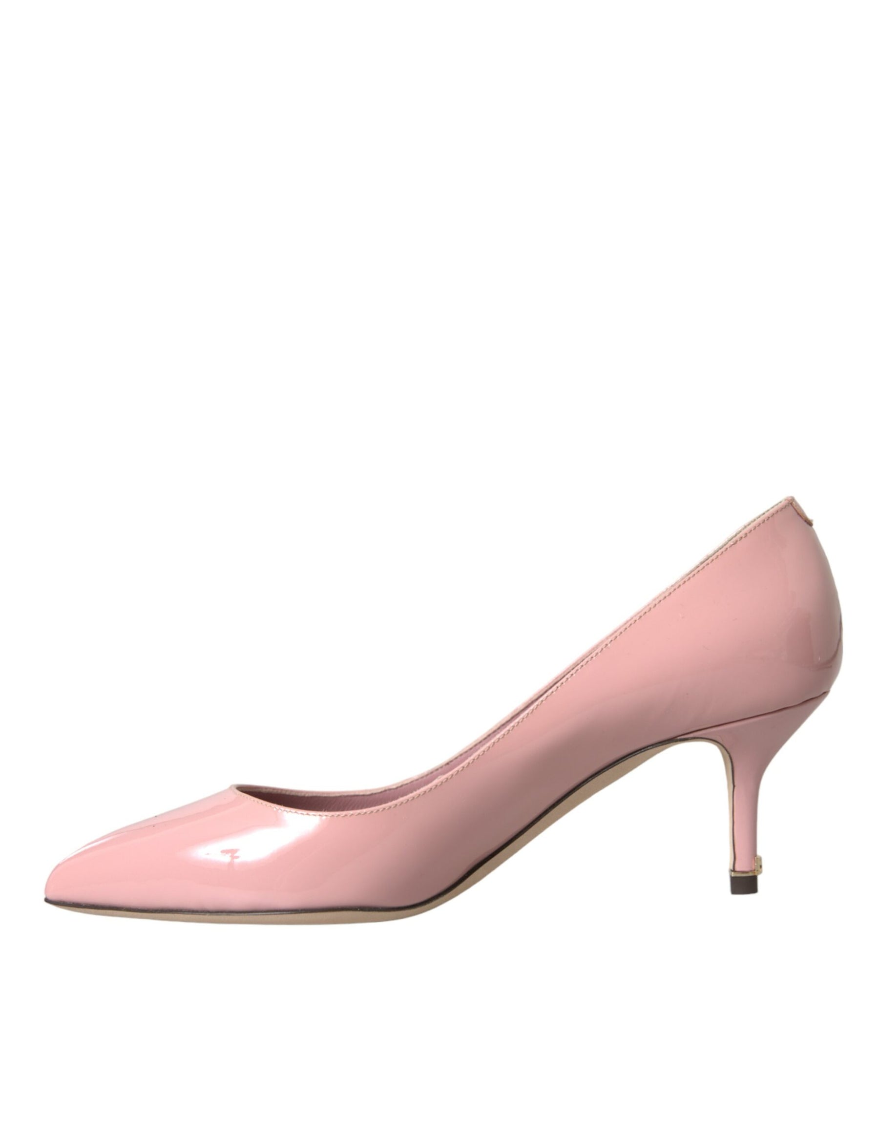 Dolce & Gabbana Light Pink Patent Leather Heels Pumps Shoes | Regal Royce