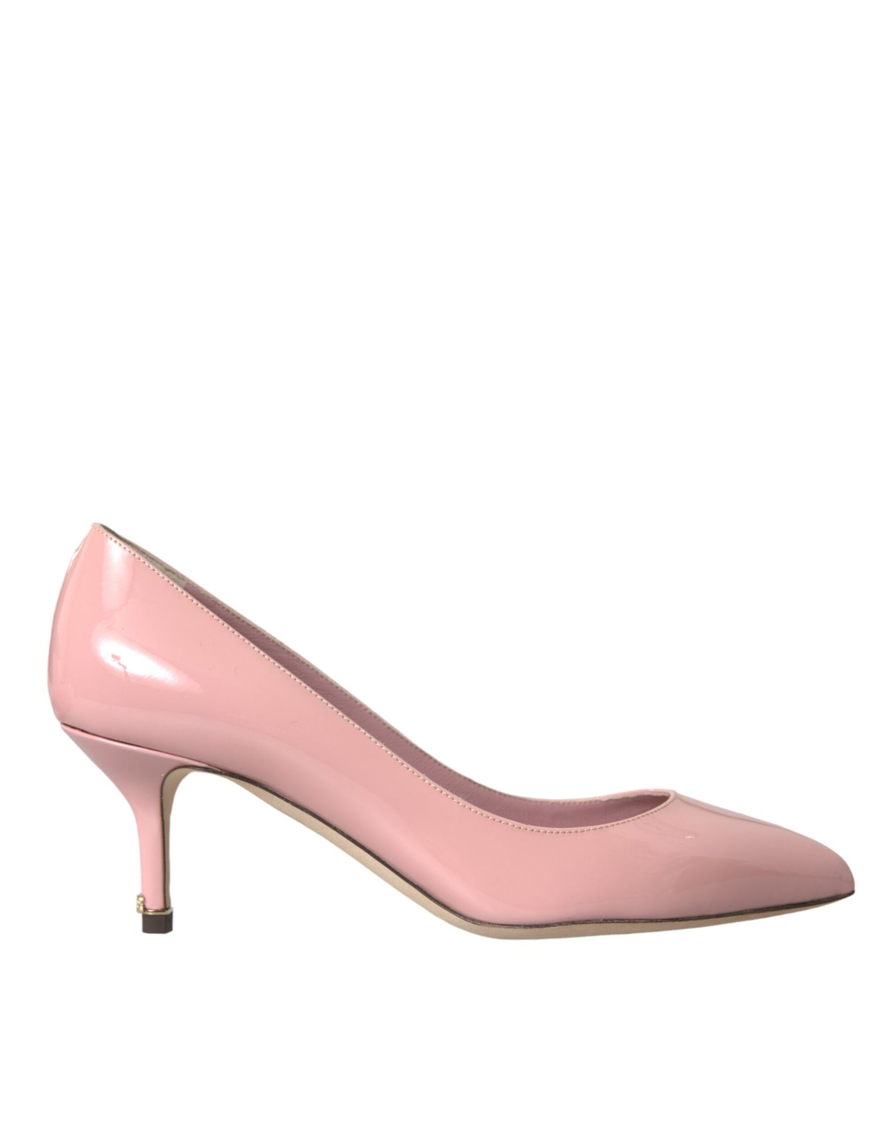 Dolce & Gabbana Light Pink Patent Leather Heels Pumps Shoes | Regal Royce