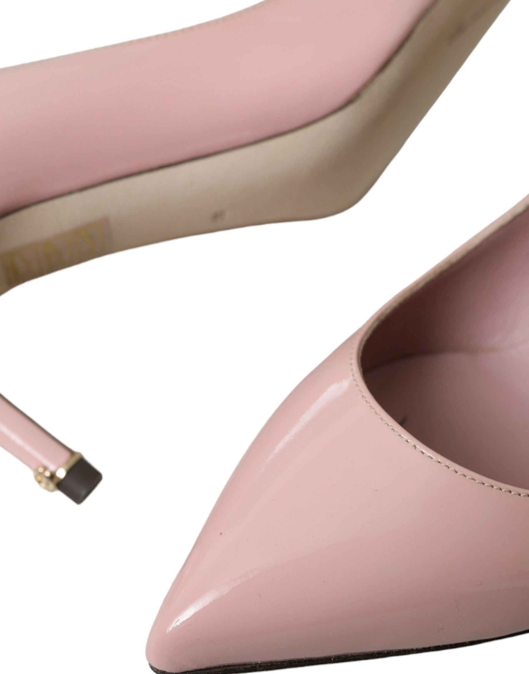 Dolce & Gabbana Light Pink Patent Leather Heels Pumps Shoes | Regal Royce