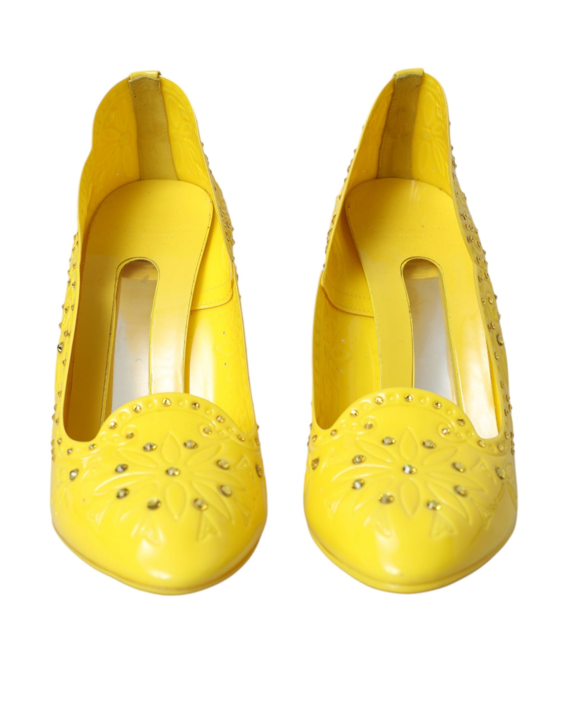 Dolce & Gabbana Yellow Crystal CINDERELLA Heels Pumps Shoes | Regal Royce
