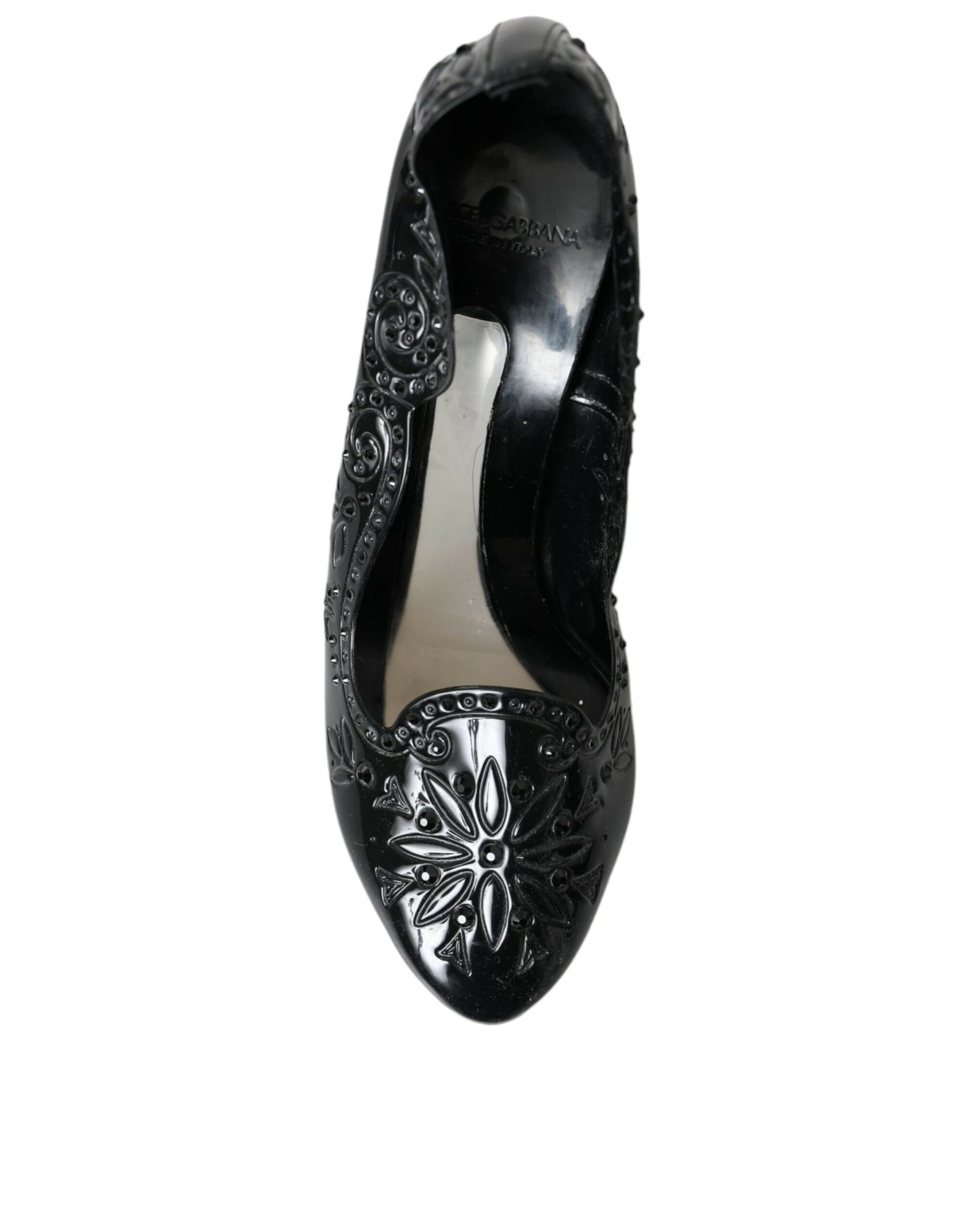 Dolce & Gabbana Black Crystal CINDERELLA Heels Pumps Shoes | Regal Royce