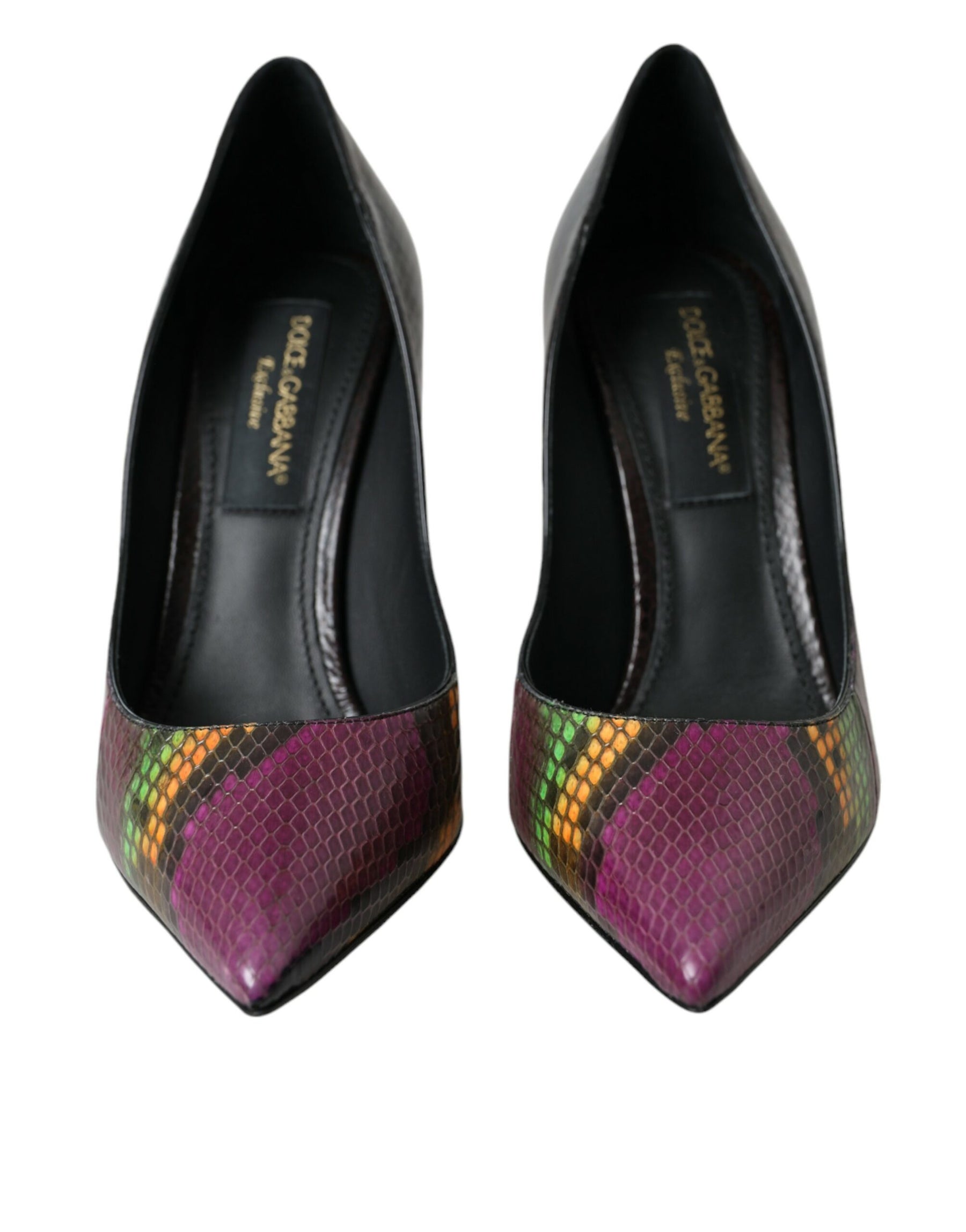 Dolce & Gabbana Multicolor Exotic Leather Heels Pumps Shoes | Regal Royce