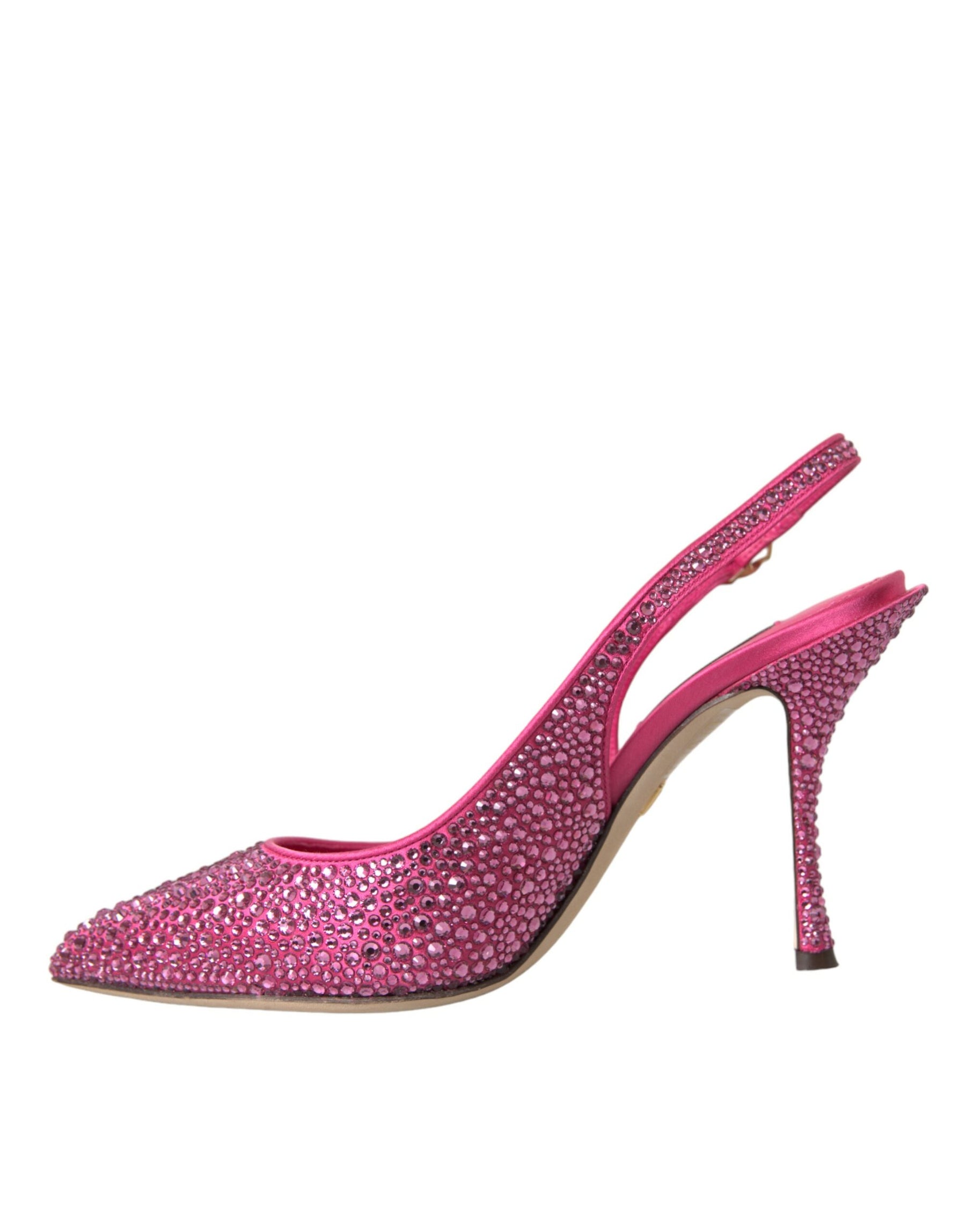 Dolce & Gabbana Pink Slingbacks Crystal Pumps Shoes | Regal Royce