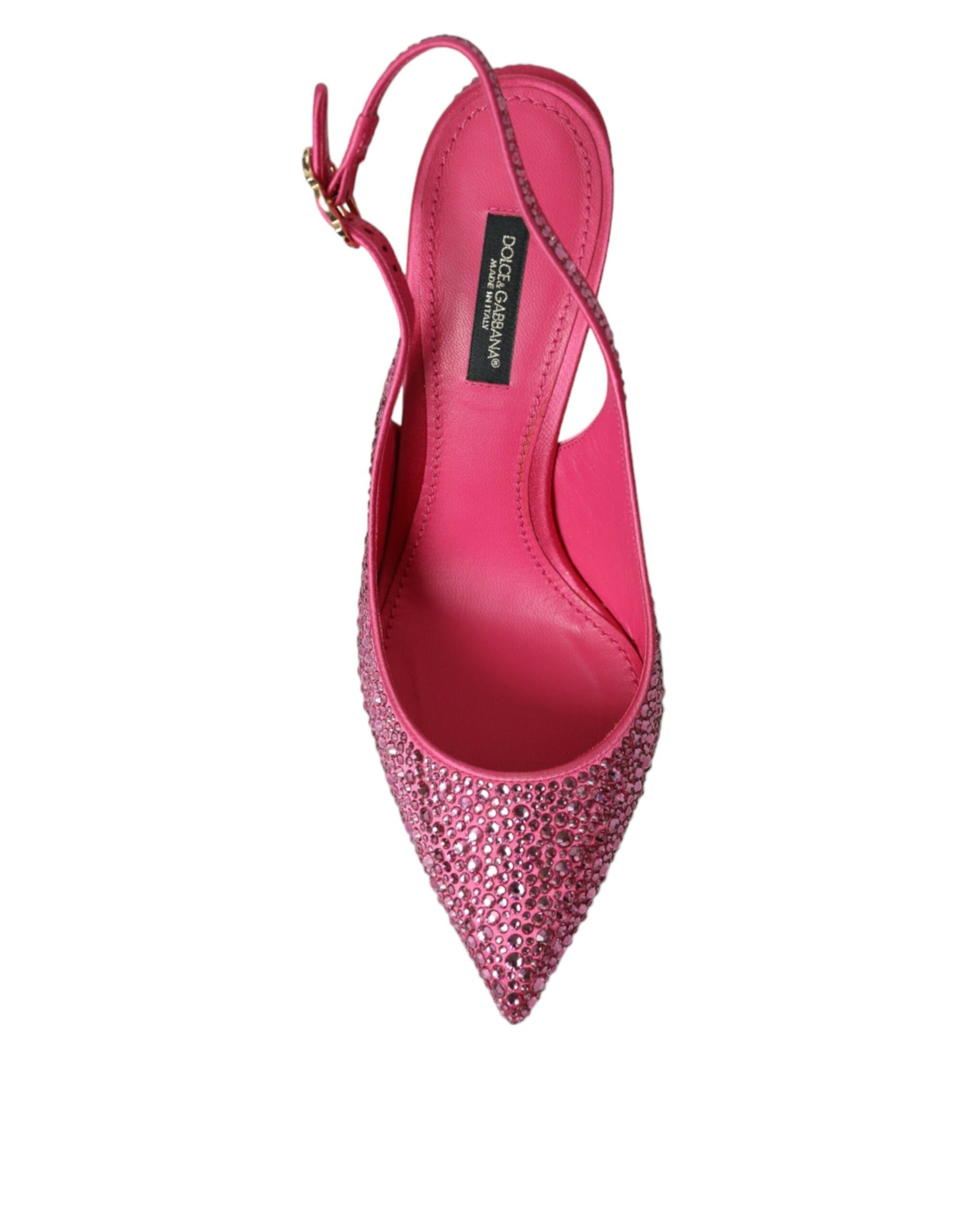 Dolce & Gabbana Pink Slingbacks Crystal Pumps Shoes | Regal Royce