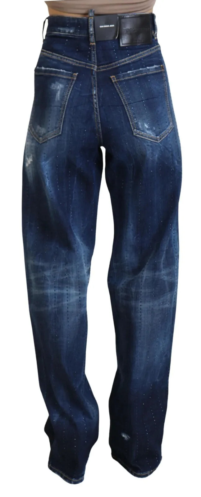 Dsquared² Blue High Waist Straight Denim Jeans San Diego | Regal Royce