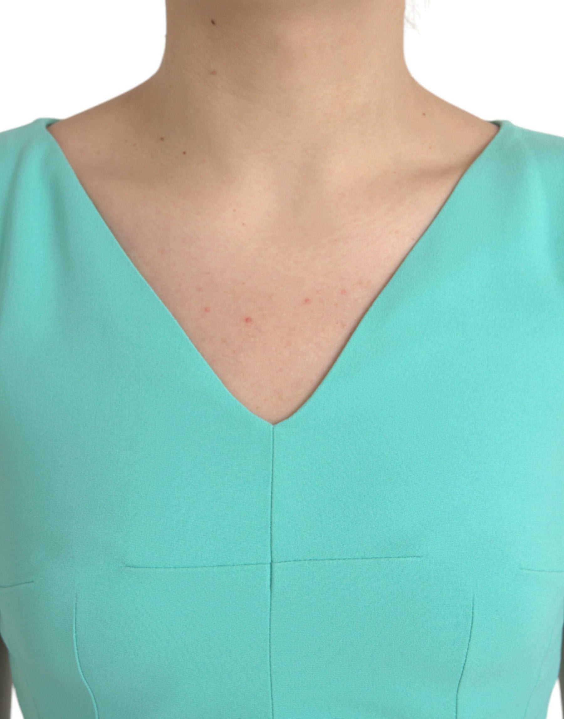 Dolce & Gabbana Green Viscose Sleeveless Bodycon Midi Dress | Regal Royce