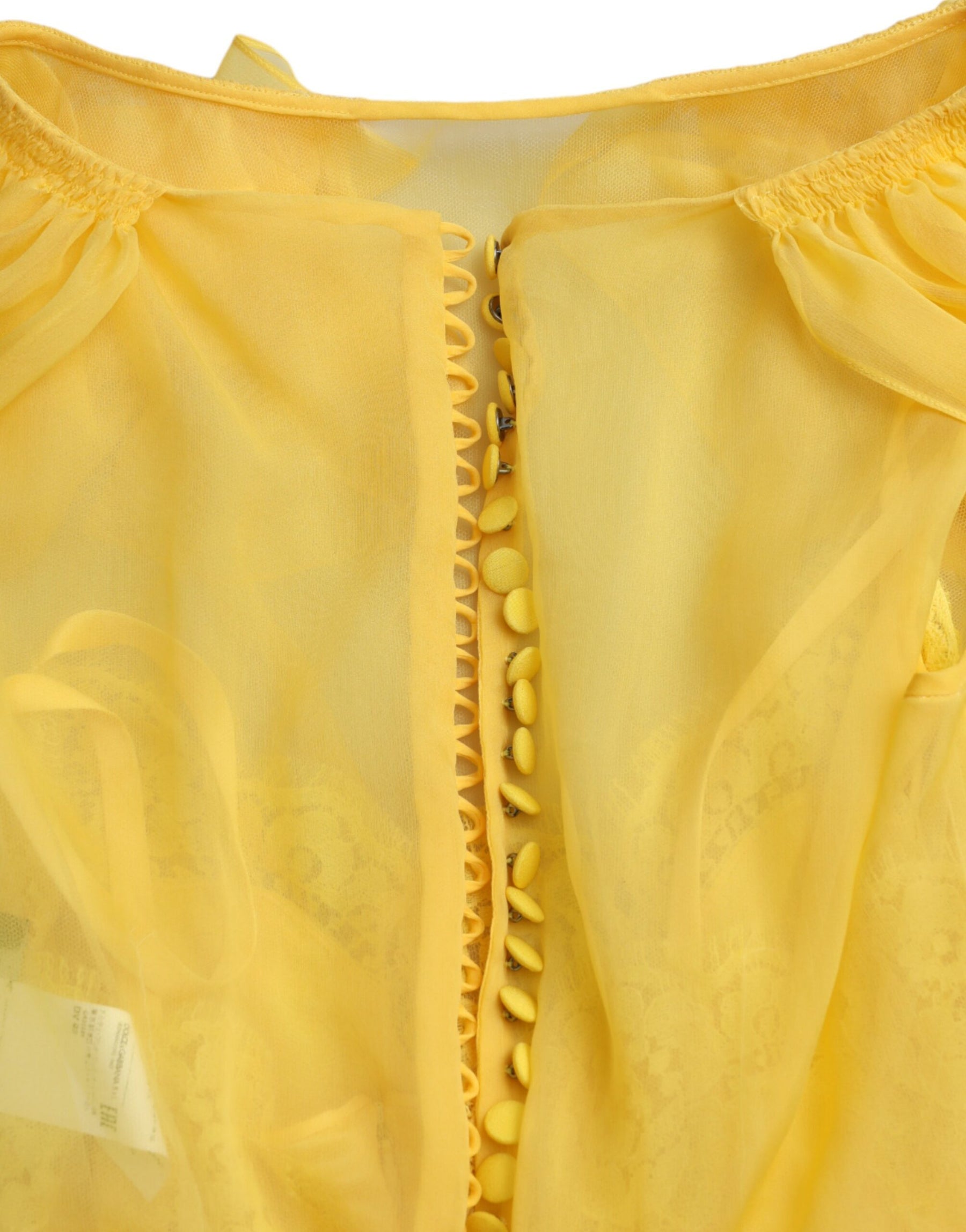 Dolce & Gabbana Yellow Silk Sheath Belted Long Maxi Dress | Regal Royce
