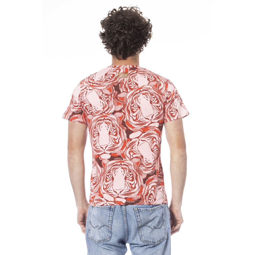 Cavalli Class Red Cotton Men T-Shirt | Regal Royce