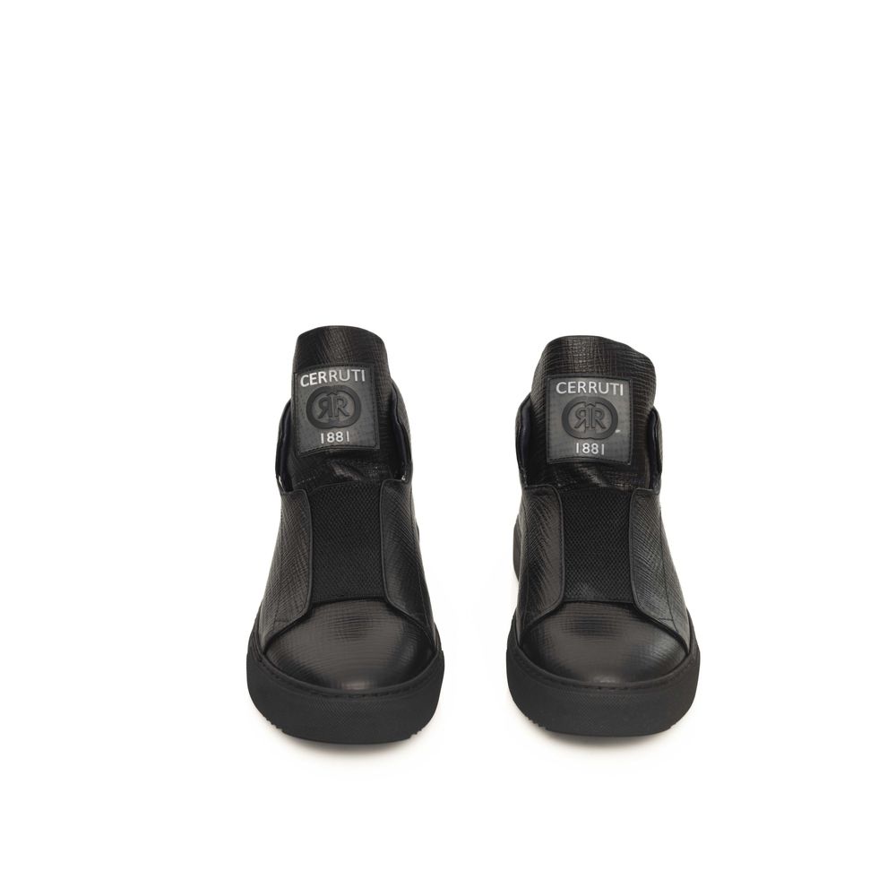 Cerruti 1881 Black Calfskin Men Sneaker | Regal Royce