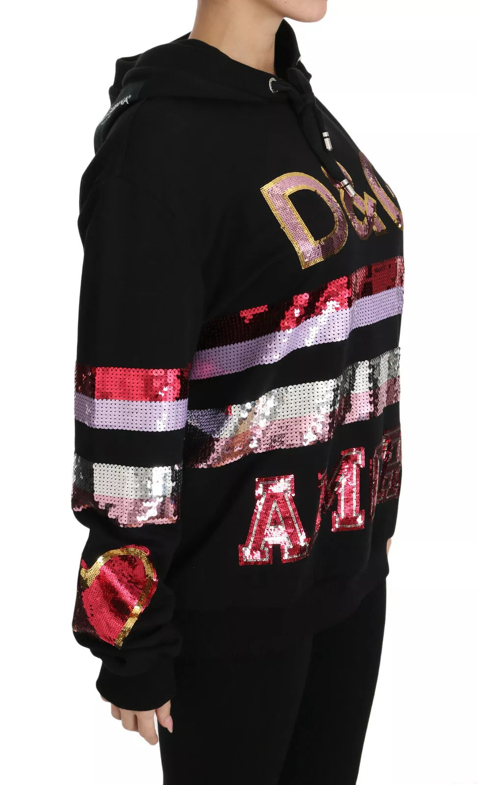 Dolce & Gabbana DG Sequined Hooded Pullover Sweater | Regal Royce