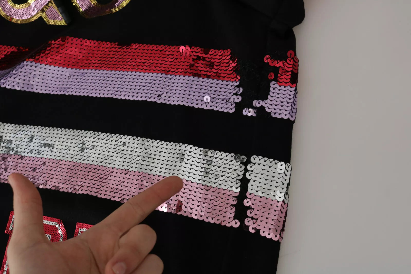 Dolce & Gabbana DG Sequined Hooded Pullover Sweater | Regal Royce