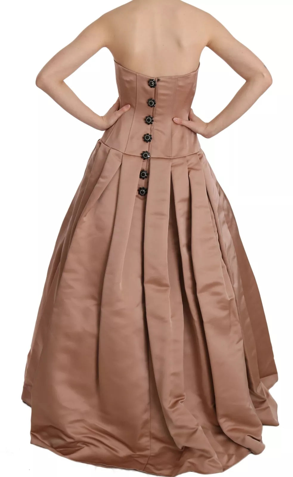 Dolce & Gabbana Crystal Pink Silk Chandelier Ball Gown Dress | Regal Royce