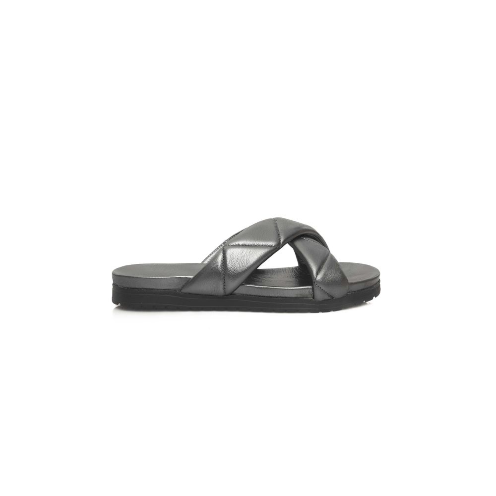 Cerruti 1881 Gray Lambskin Women Sandal | Regal Royce