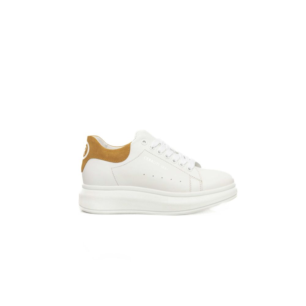 Cerruti 1881 White Leather Women Sneaker | Regal Royce