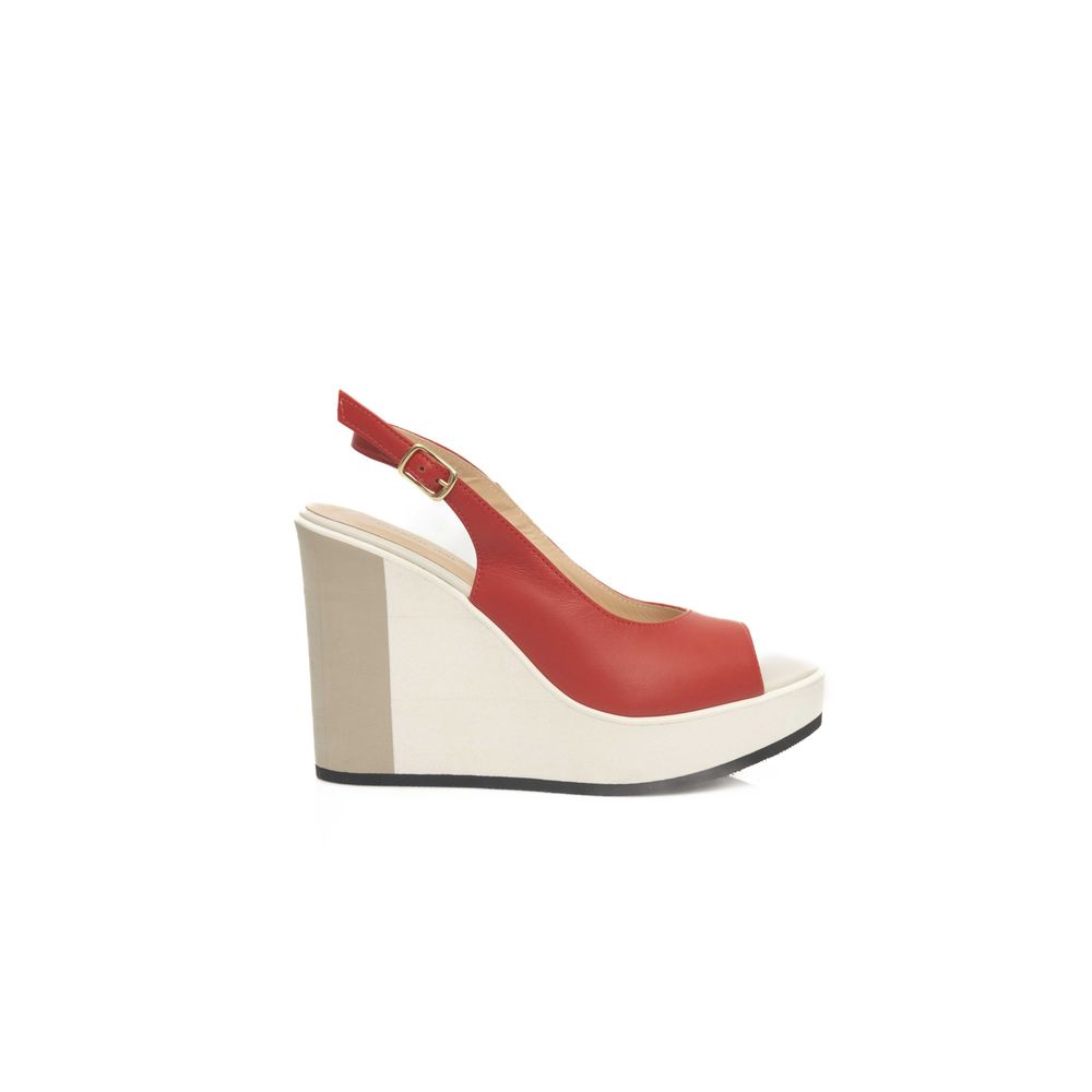 Cerruti 1881 Red Calfskin Women Sandal | Regal Royce