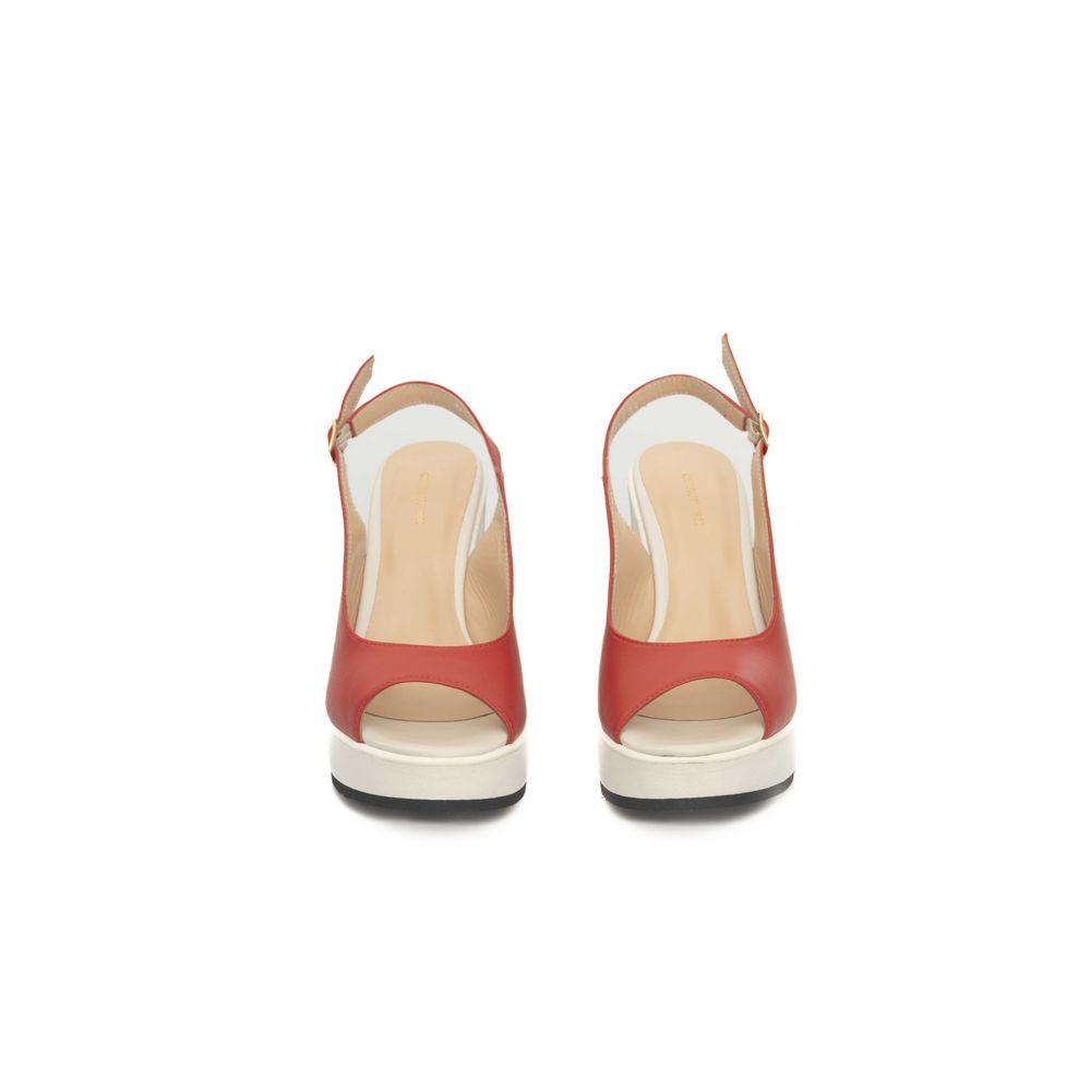 Cerruti 1881 Red Calfskin Women Sandal | Regal Royce