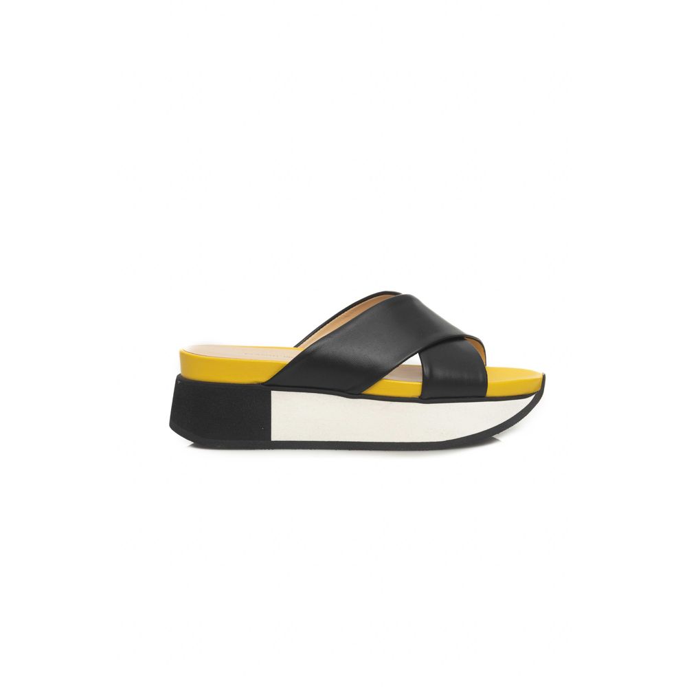 Cerruti 1881 Black Calfskin Women Sandal | Regal Royce
